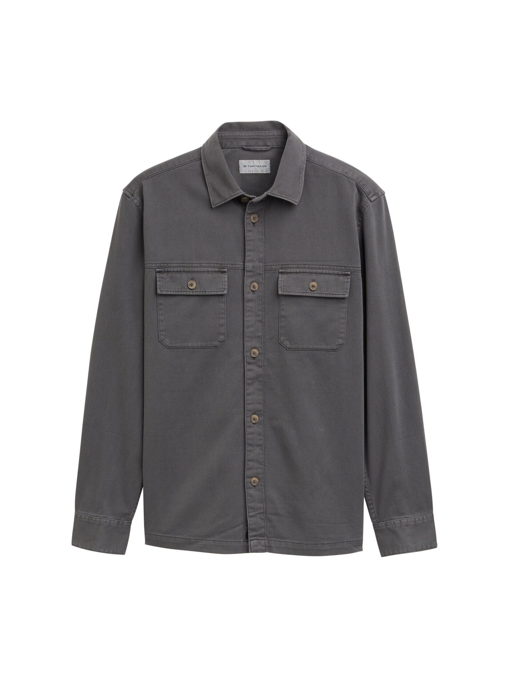 TOM TAILOR Langarmhemd Twill Overshirt aus günstig online kaufen
