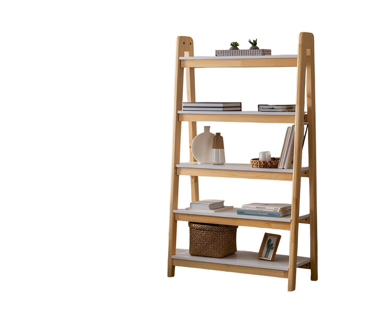 JVmoebel Standregal Hellbeiger Bücherregal Designer Wandregale Luxuriöser Holz, 1-tlg., Made in Europa