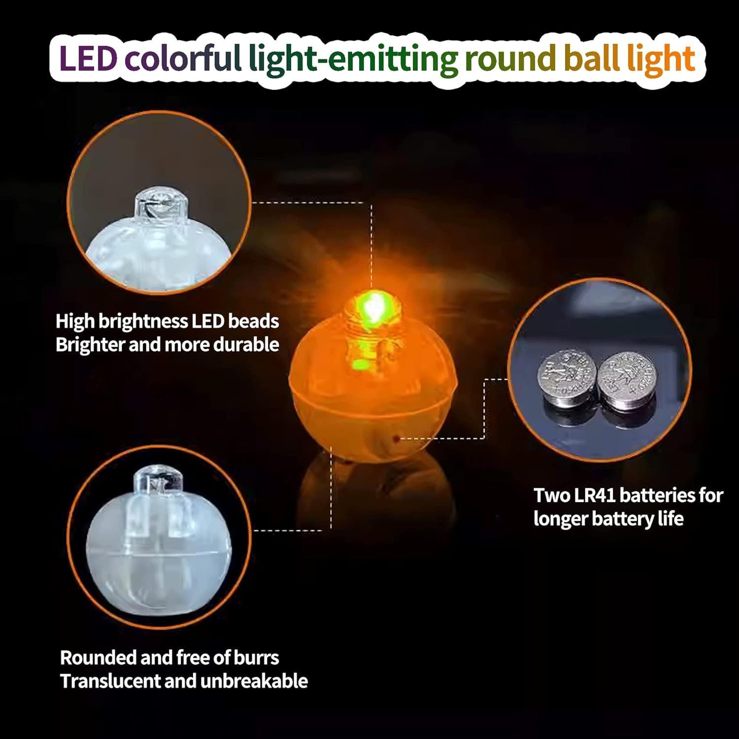 FELIXLEO LED Baustrahler LED Ballons Lichter Mini Bunt Led Ballonlichter – Bild 3 von 5