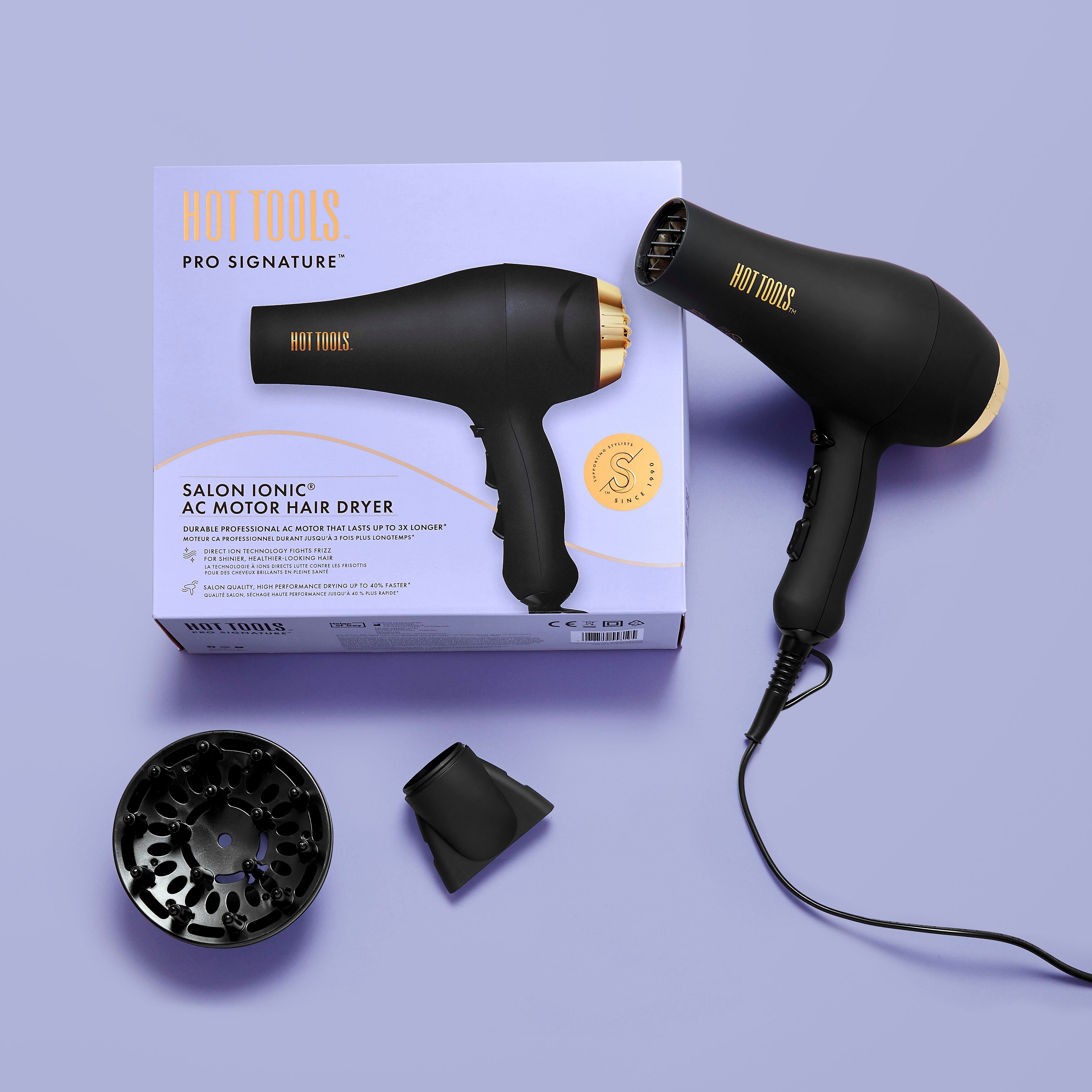 HOT TOOLS Ionic-Haartrockner PRO SIGNATURE Diffusor 2000 W, HTDR5581UKE, Haartrockner Ionic mit und Technology Salon