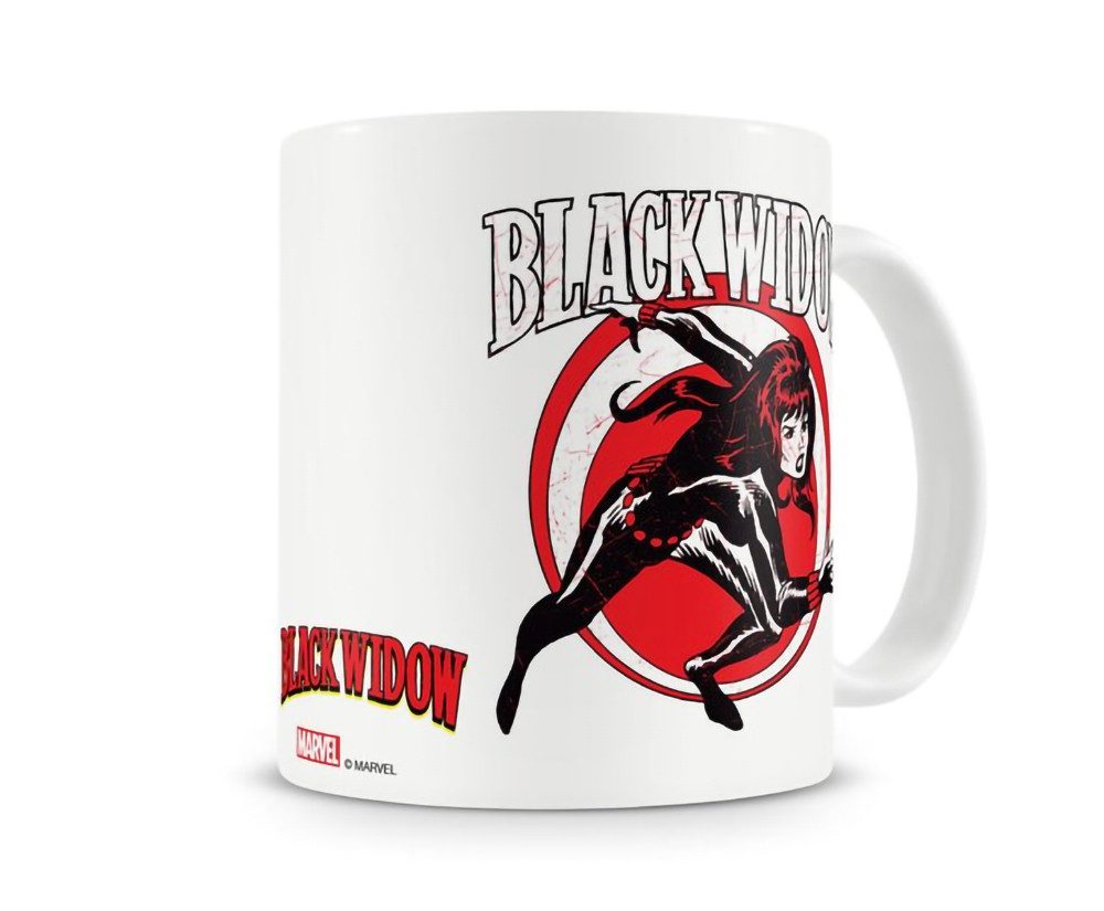 heo Tasse Marvel Black Widow Tasse 330 ml – Comic Design, 1-tlg., markantes Retro-Comic-Design