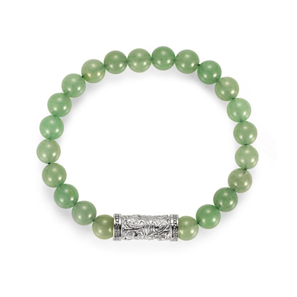 Kingka Armband "URBAN ROCKS" Stein Armband aus Aventurin und rose silbernem Center Piece, mit Aventurin