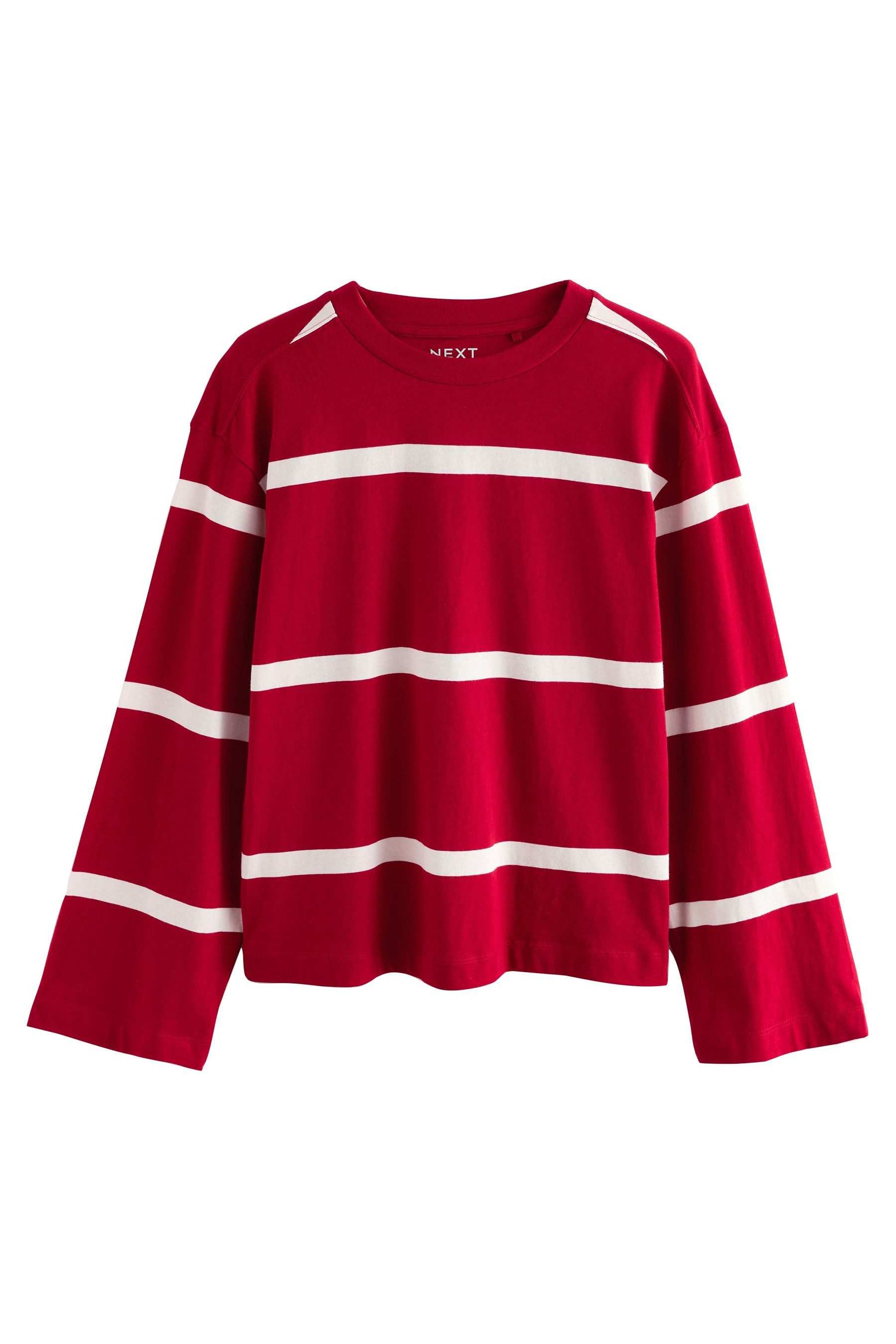 Next Langarmshirt Relaxed Fit Langarmshirt mit Rundhalsausschnitt (1-tlg) günstig online kaufen