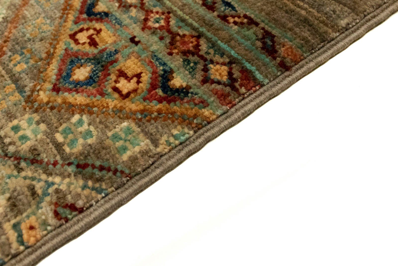 Höhe: mm, handgeknüpft Wollteppich Teppich handgeknüpft Modern 8 rechteckig, grau, Ziegler morgenland,
