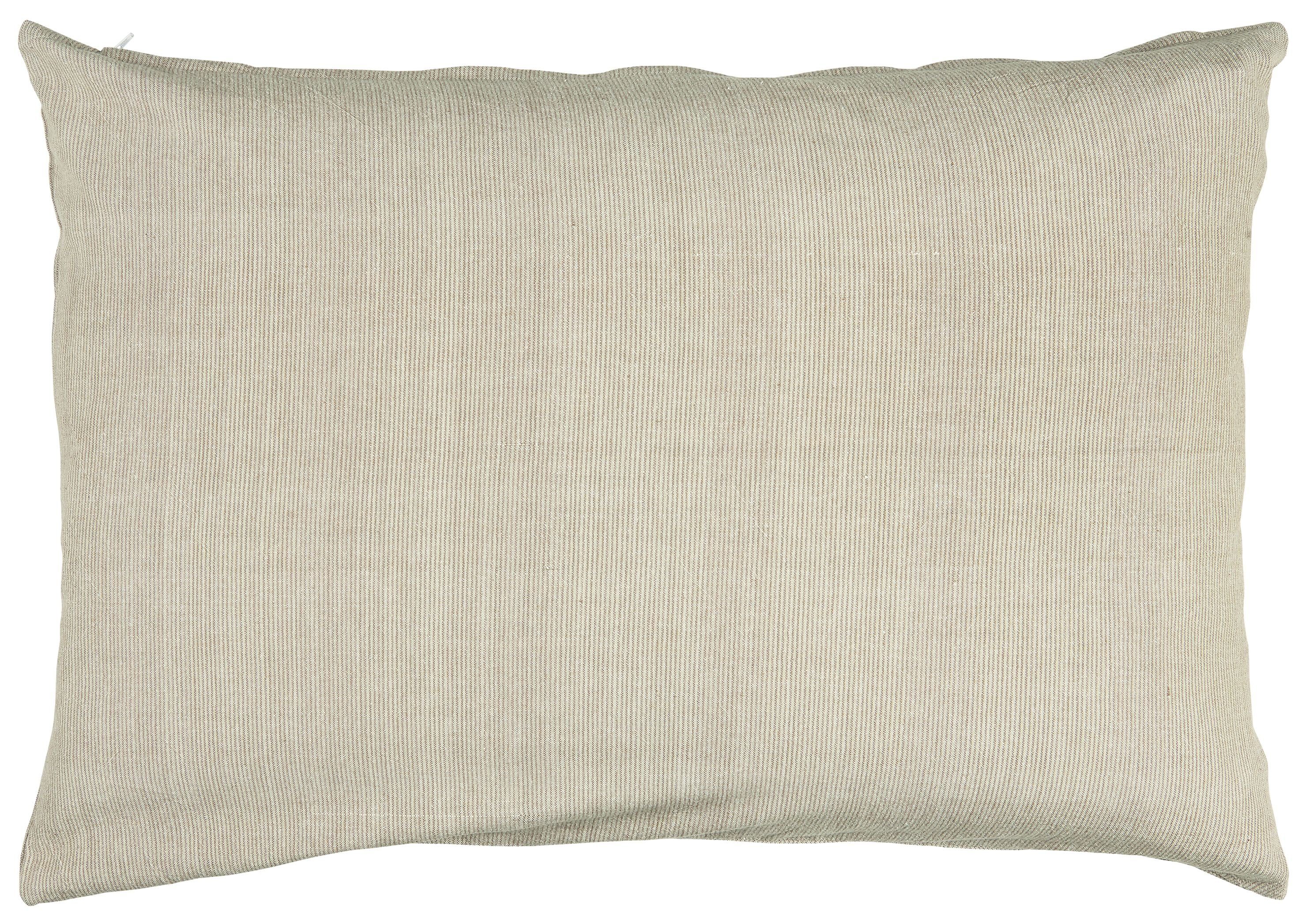 Federkissen Kissenbezug Kissenhülle Malve Beige Streifen Baumwolle 50x70cm, Ib Laursen