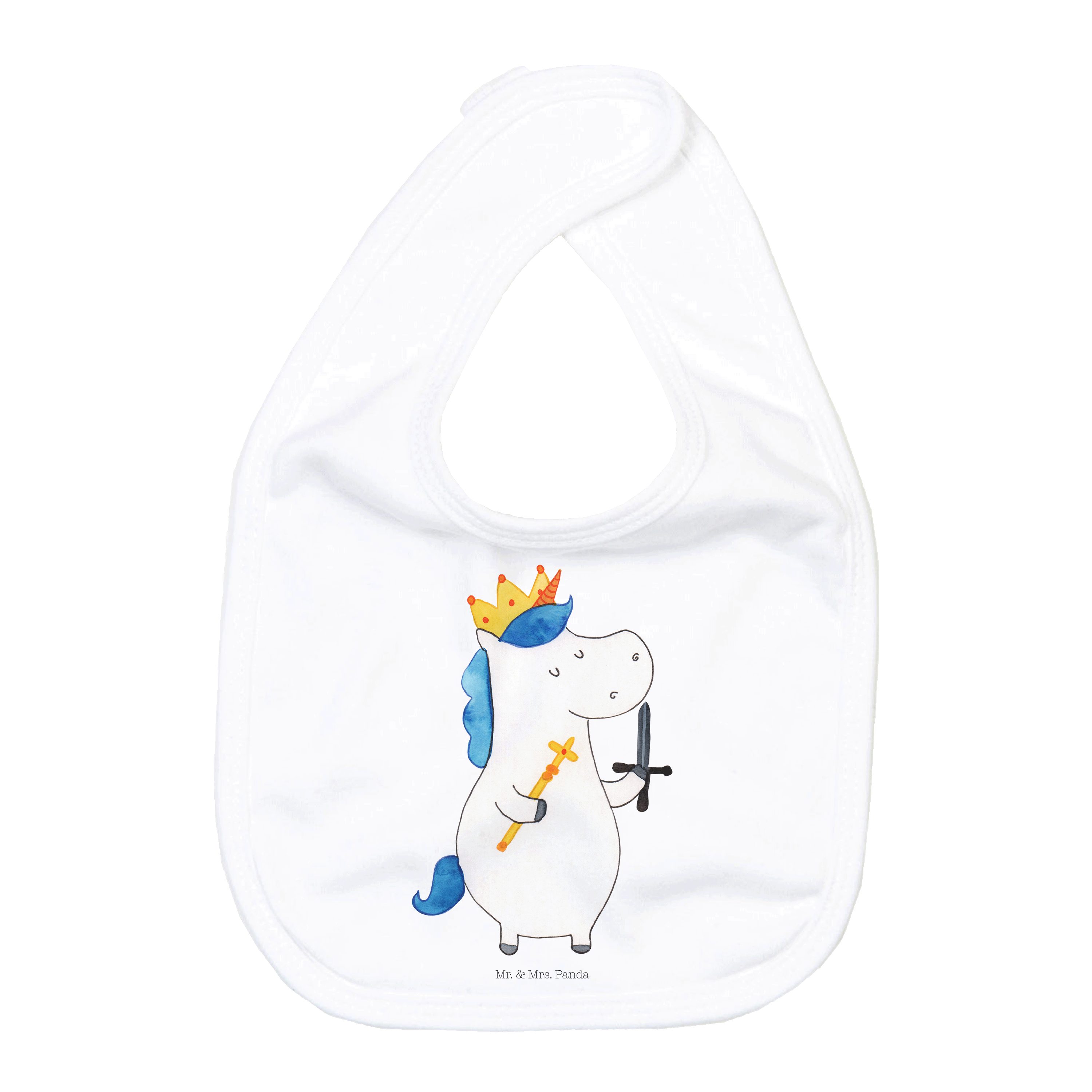 Tragetuch Einhorn König mit Schwert - Weiß - Geschenk, Geschenk zur Geburt, Bab
