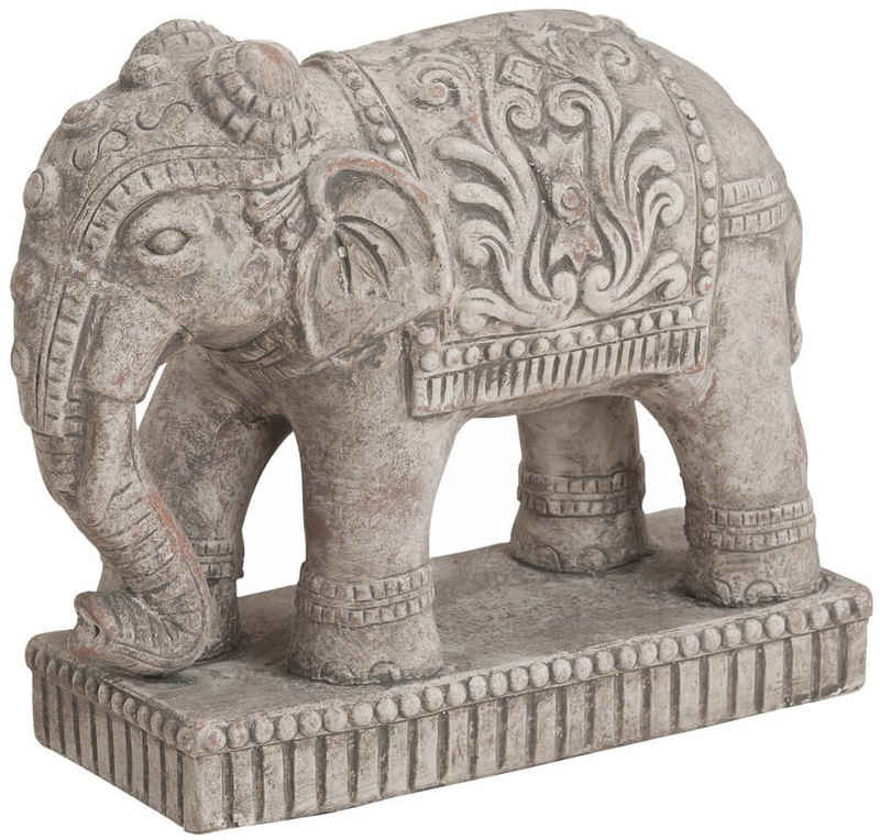 matches21 HOME & HOBBY Dekofigur Elefant Dekofigur indisch Keramik 27 cm (1 St), Witterungsbeständig