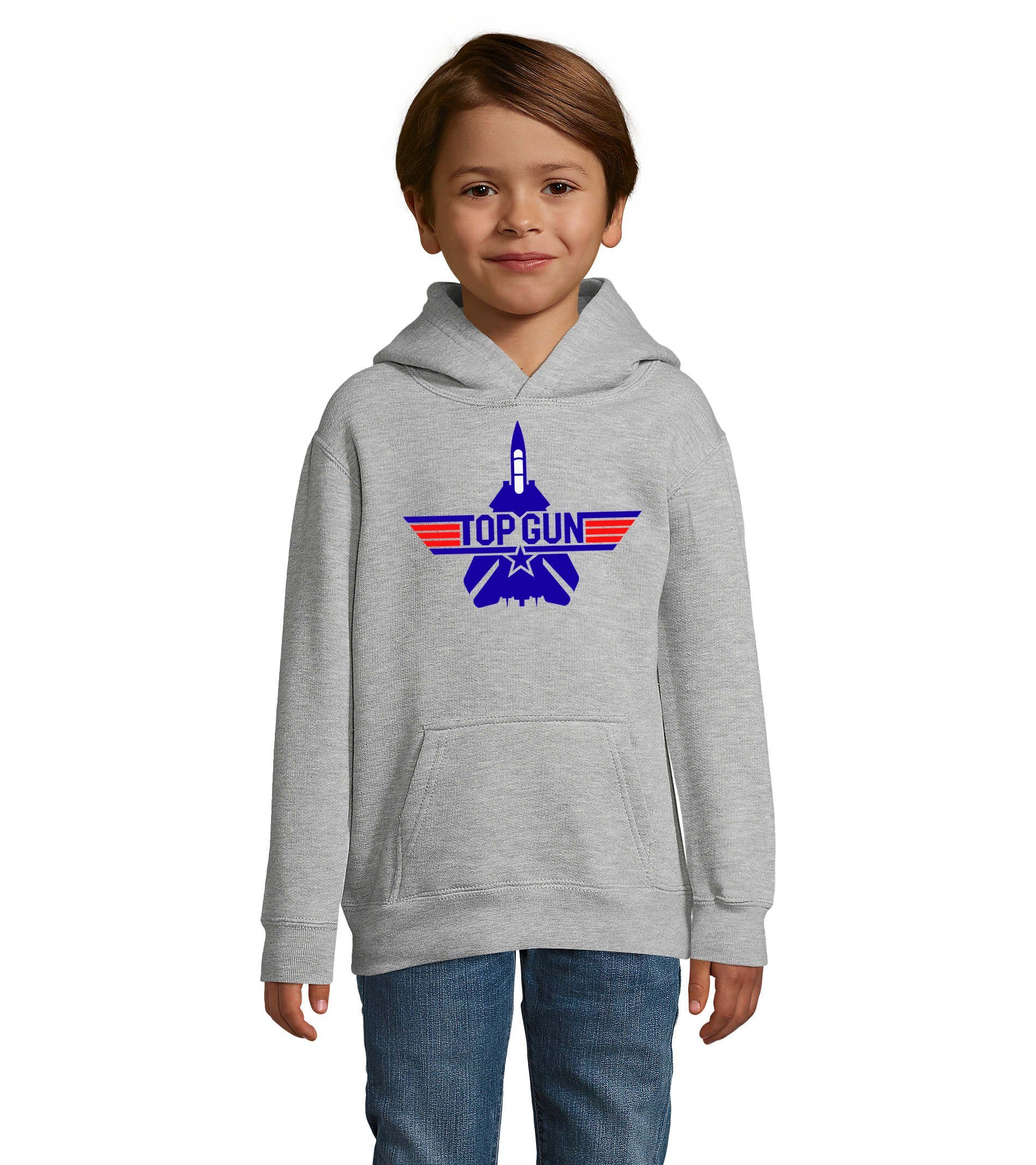 Blondie & Brownie Hoodie Kinder Jungen & Mädchen Top Gun F-14 Tomcat 80s 90s Vintage Film Kino mit Kapuze