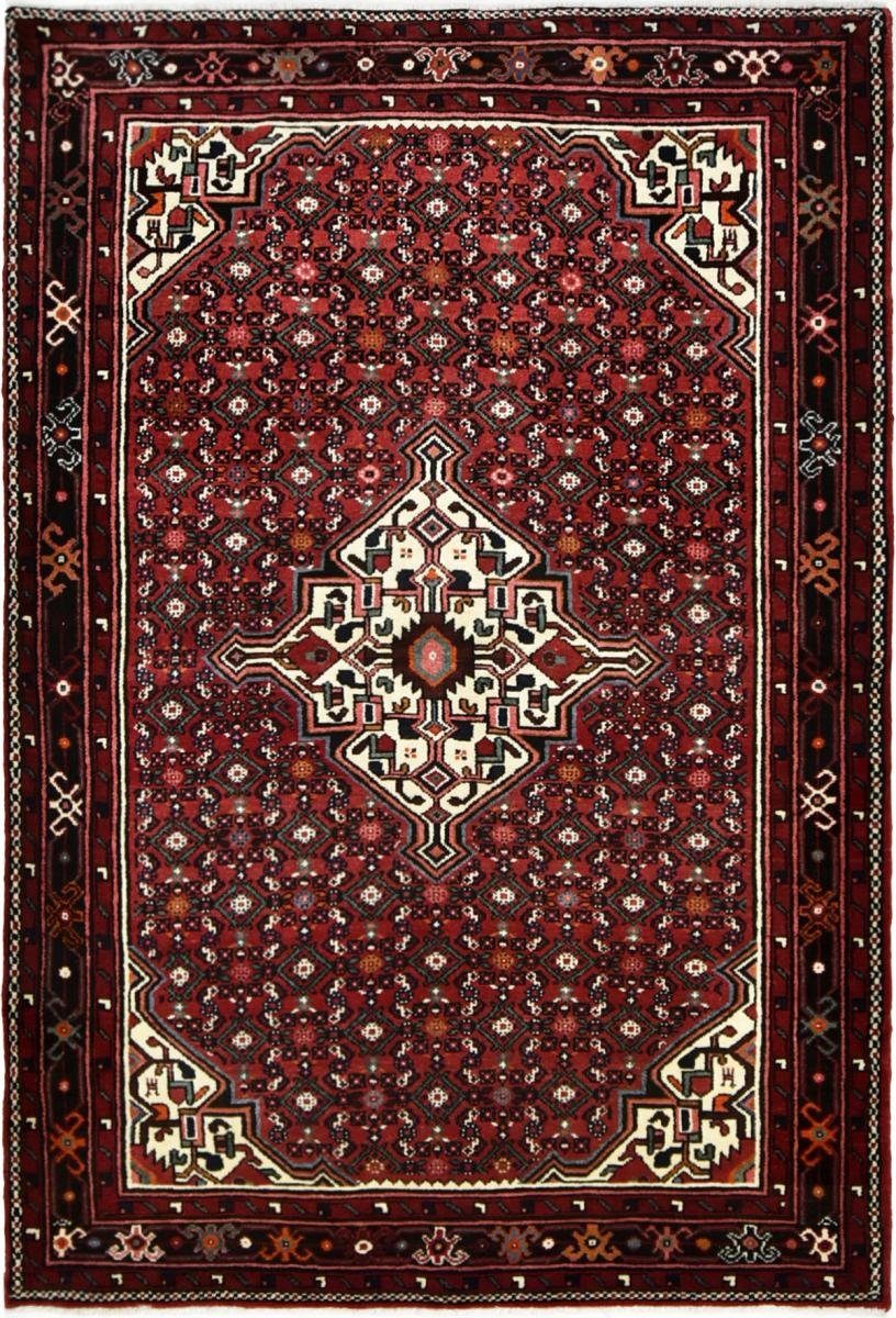 Orientteppich Hosseinabad 156x231 Handgeknüpfter Orientteppich / Perserteppich, Nain Trading, rechteckig, Höhe: 12 mm