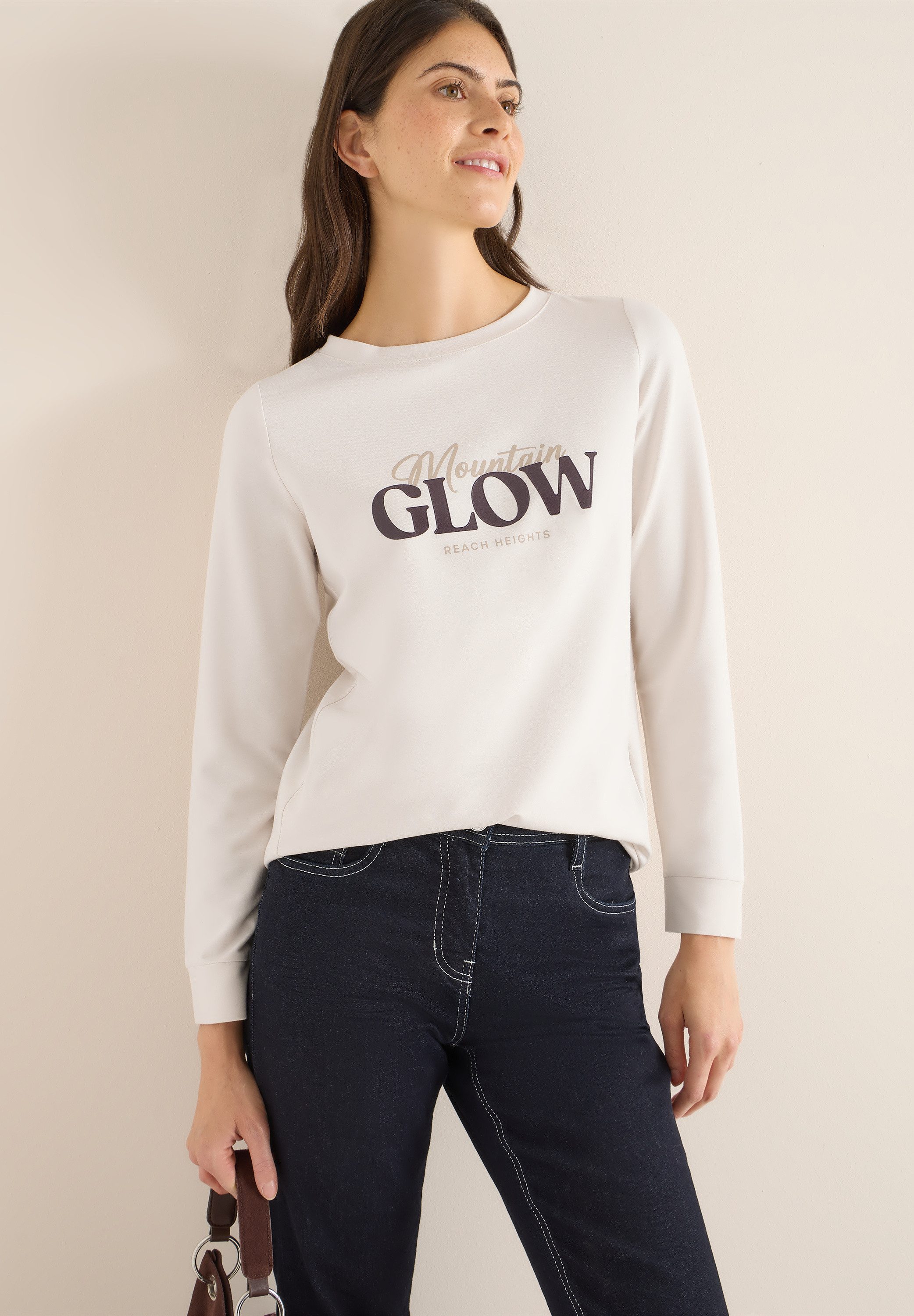CECIL Langarmshirt aus softem Materialmix