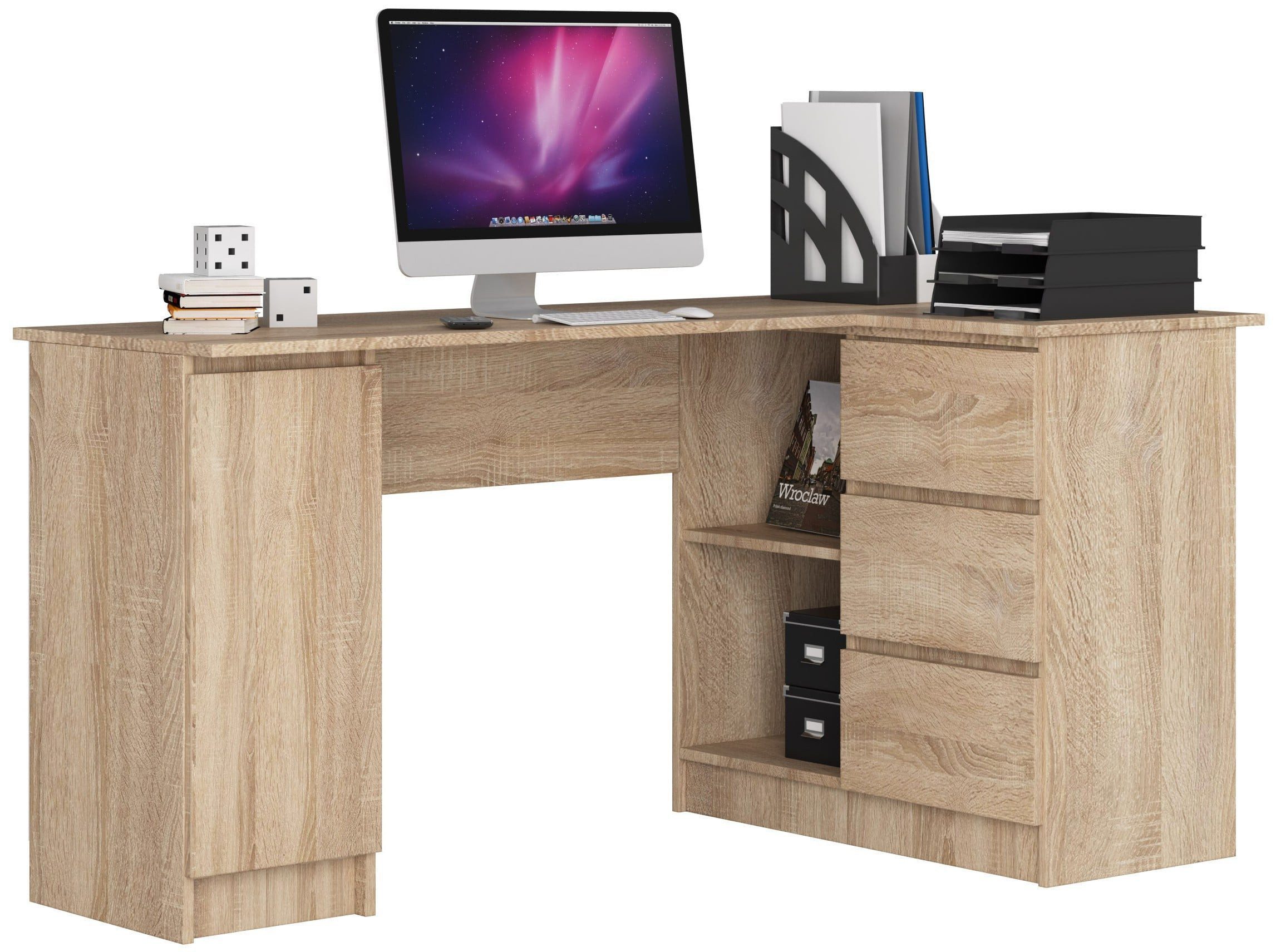 Raumhirsch Furniture Schreibtisch modern - Bürotisch mit Funktionalität & Stil - Home-Office Tisch, Hochwertige Verarbeitung, kratzfest, Selbstmontage
