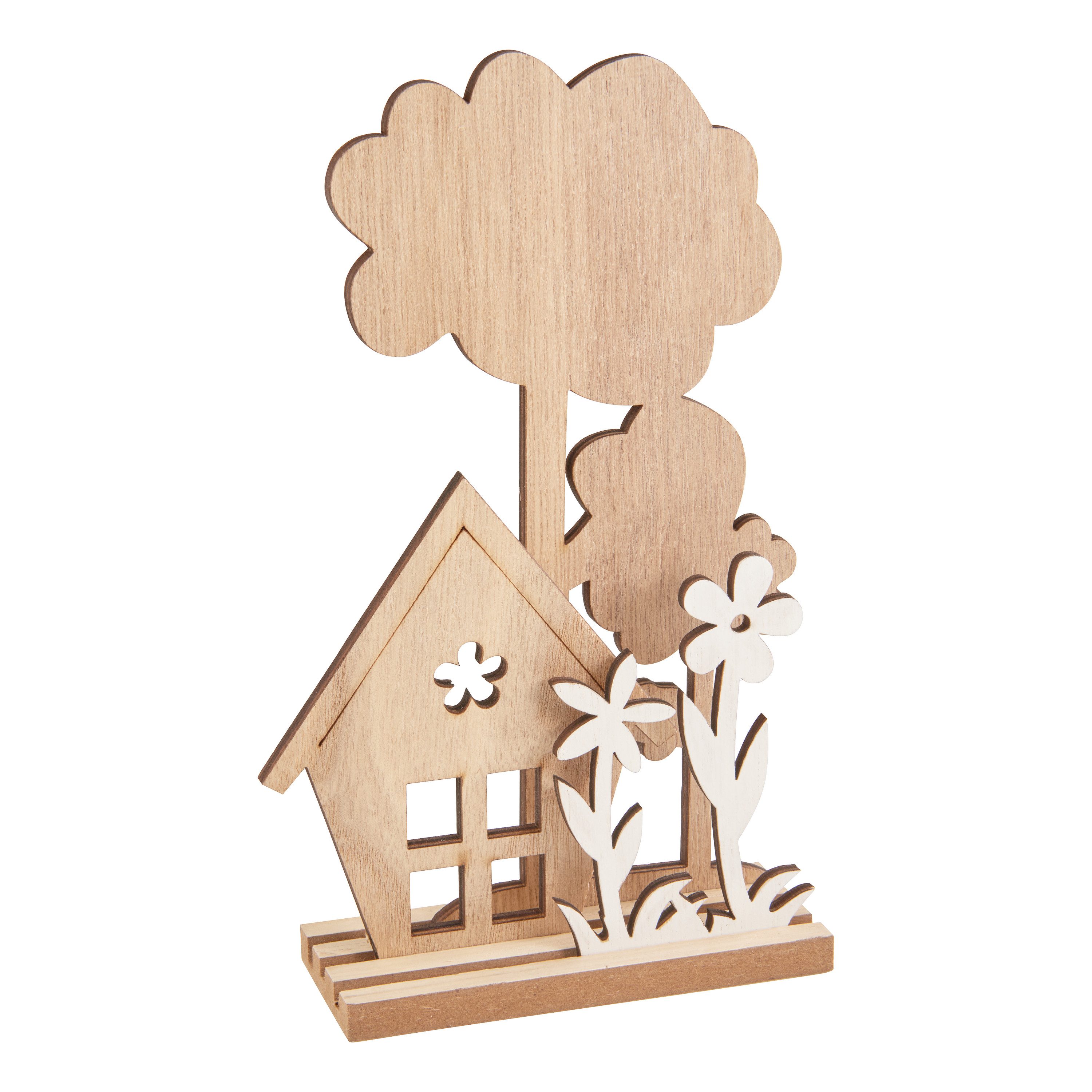 Modellbausatz Holz-Steckmotiv Haus im Grünen