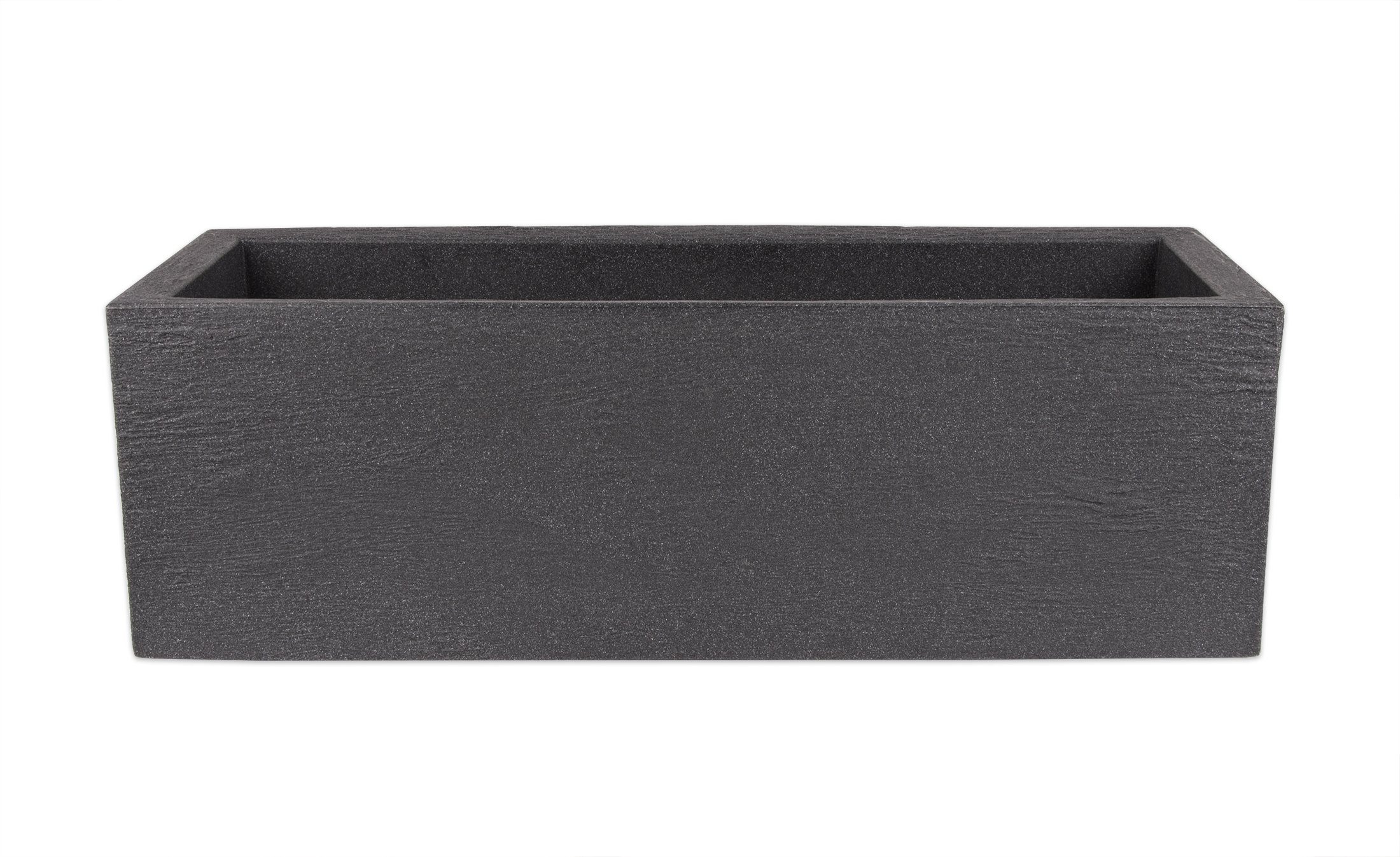 BigDean Pflanzkübel Granitstein-Optik 80x30 cm anthrazit frostsicher Blumen günstig online kaufen