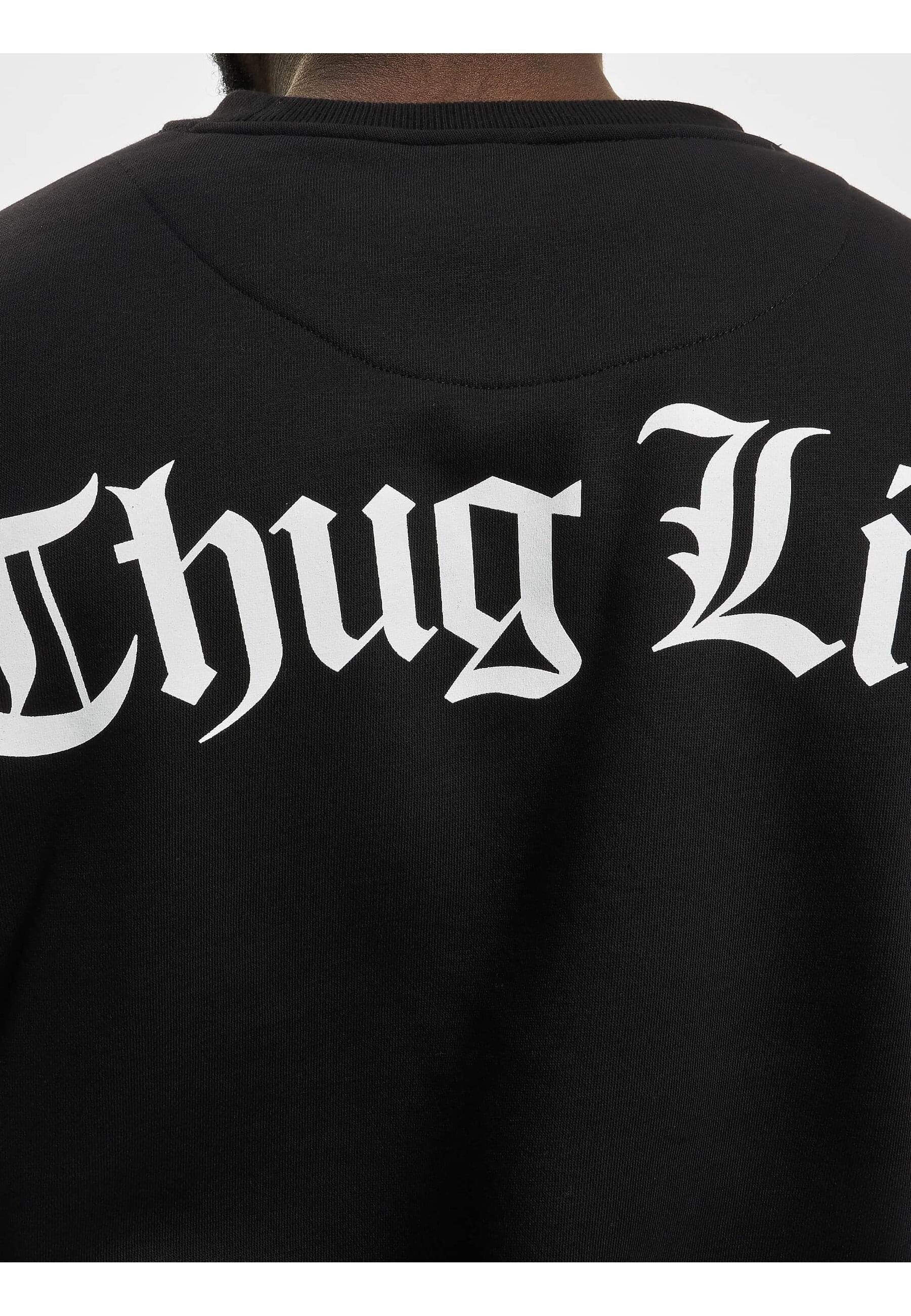 Thug Thug HitTheStreets Crewneck Life Herren Life T-Shirt black (1-tlg)