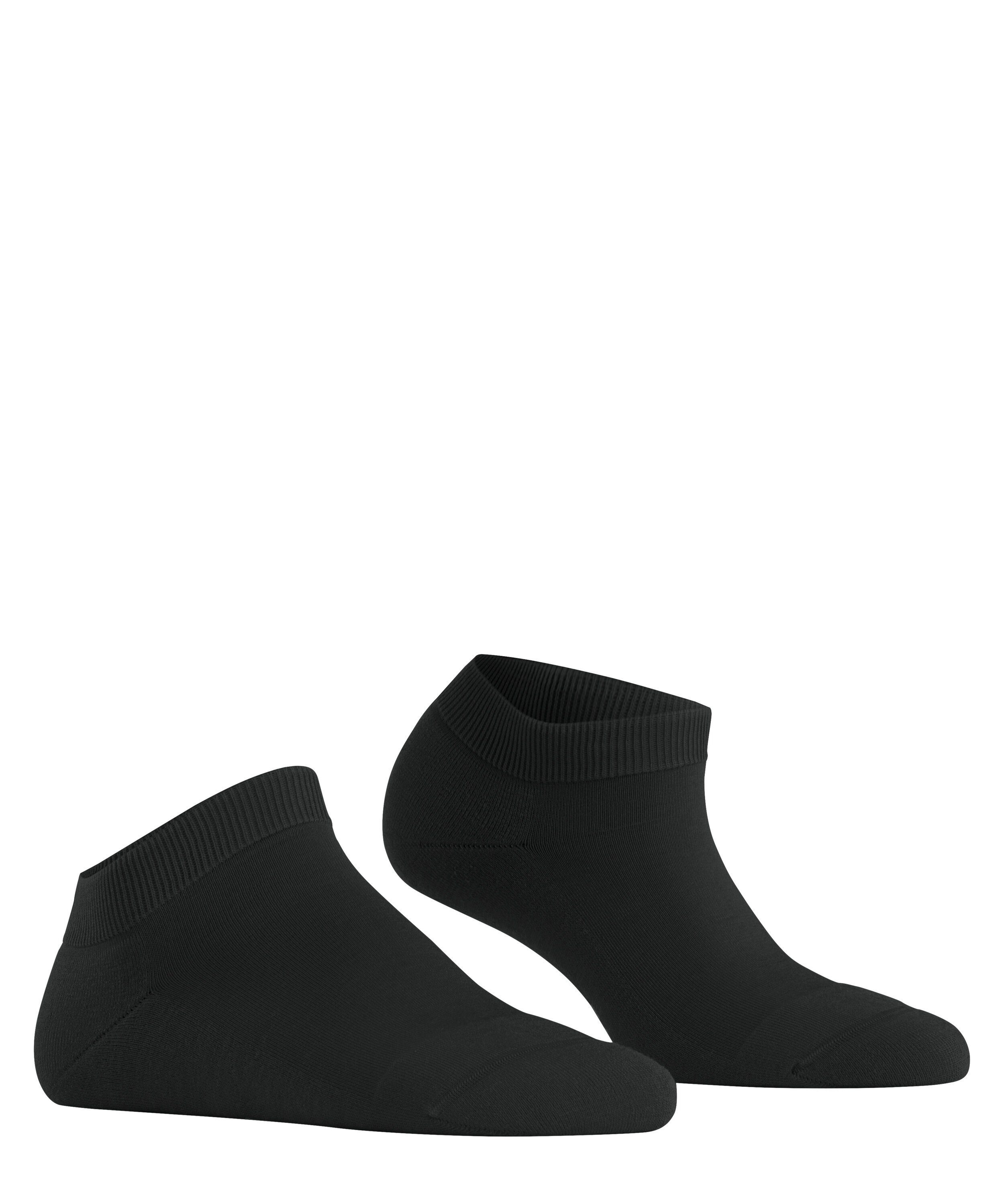 (3000) black Wolle-Lyocell klimaregulierender FALKE (1-Paar) aus ClimaWool Mischung Sneakersocken