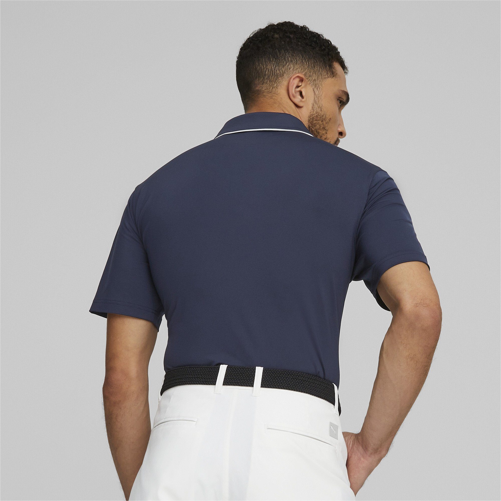 Golfpolo PUMA Navy Herren Poloshirt Bridges Mattr Blue Blazer