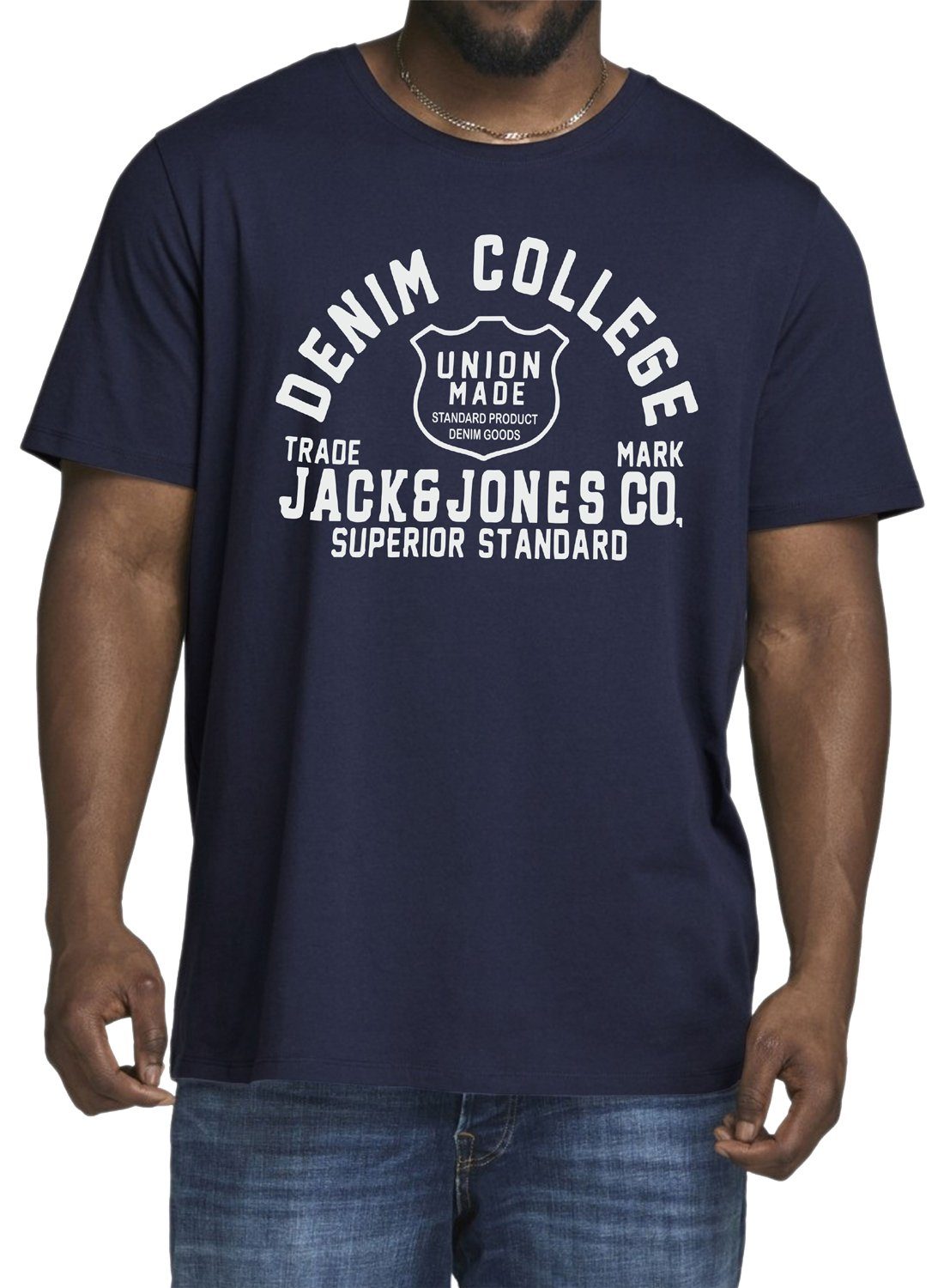 aus & Baumwolle Pack-04 Print-Shirt Unifarben, Jack in Jones (2er-Pack)
