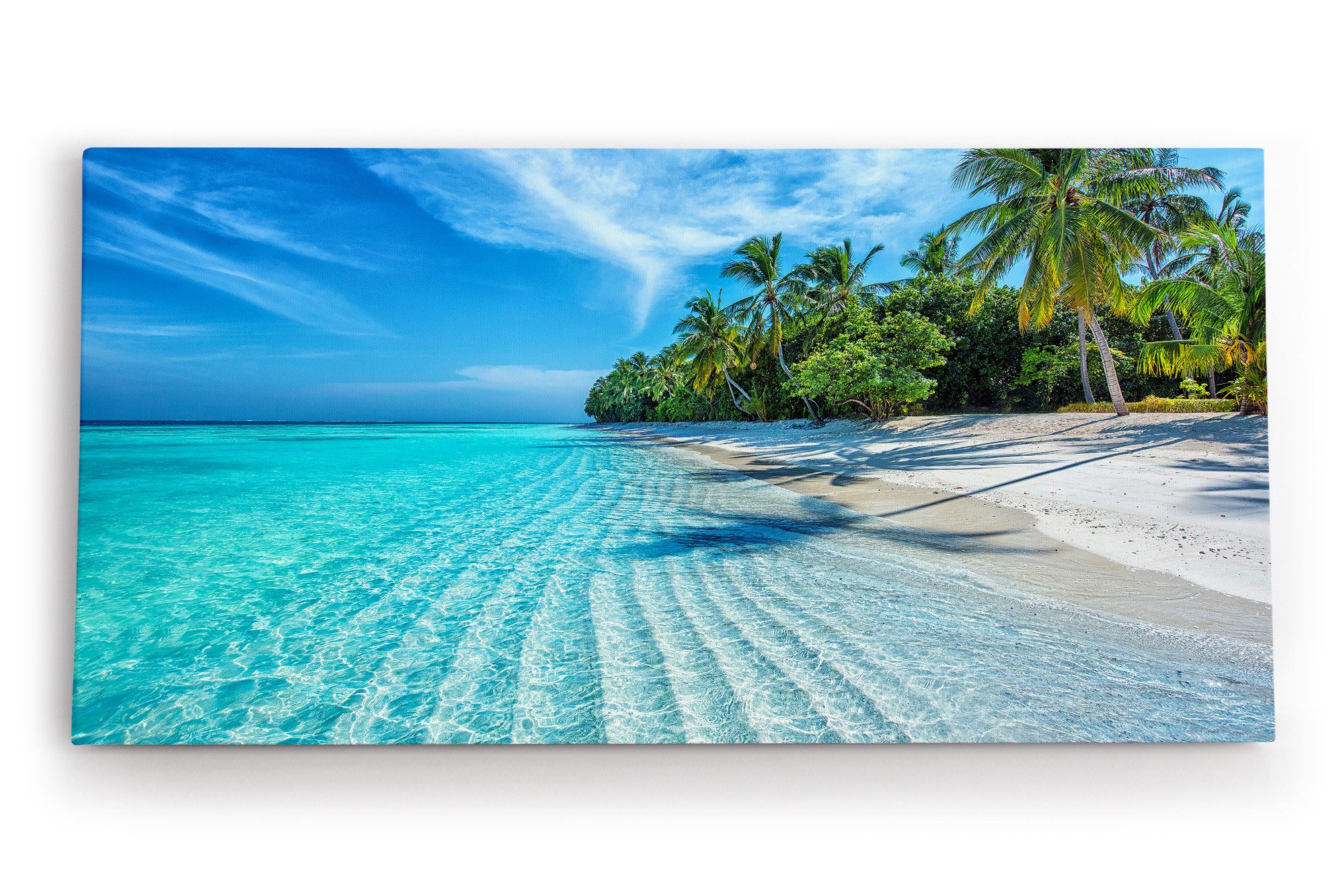 Leinwandbild Karibik Insel Südseeparadies Palmen Strand Meer Türkis
