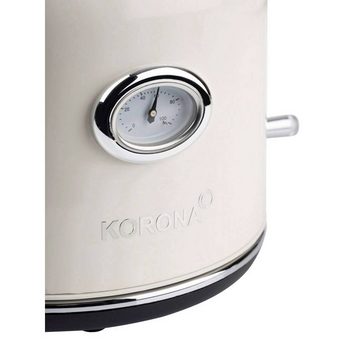 KORONA Wasserkocher Retro Wasserkocher in creme, 1.7 Liter, schnurlos