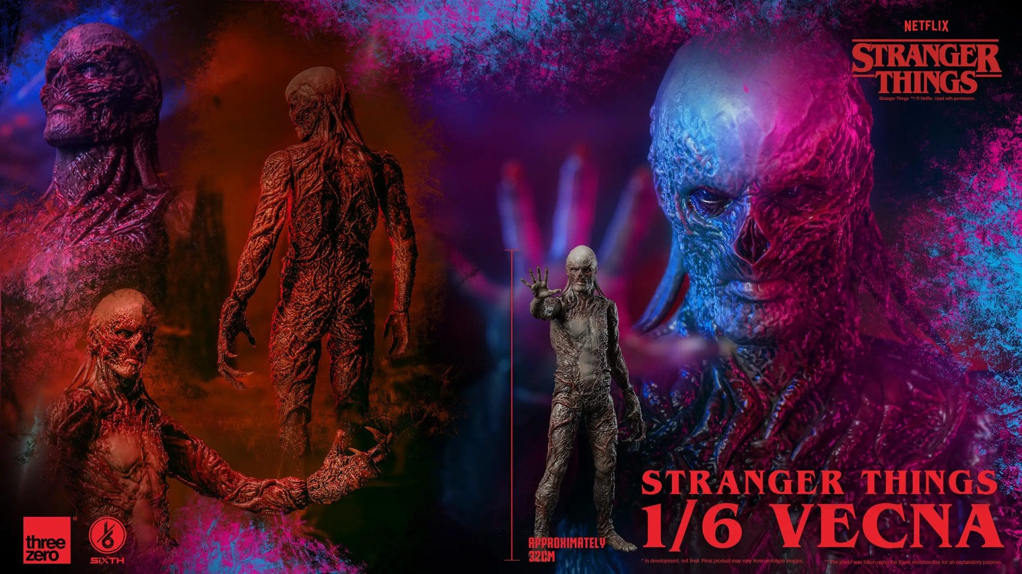 ThreeZero Actionfigur Stranger Things 1/6 Vecna (Season 4) Actionfigur