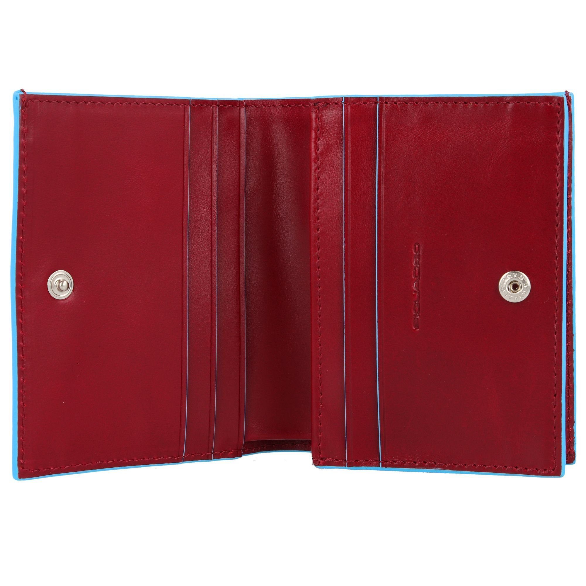 red Piquadro Square, Leder Geldbörse Blue