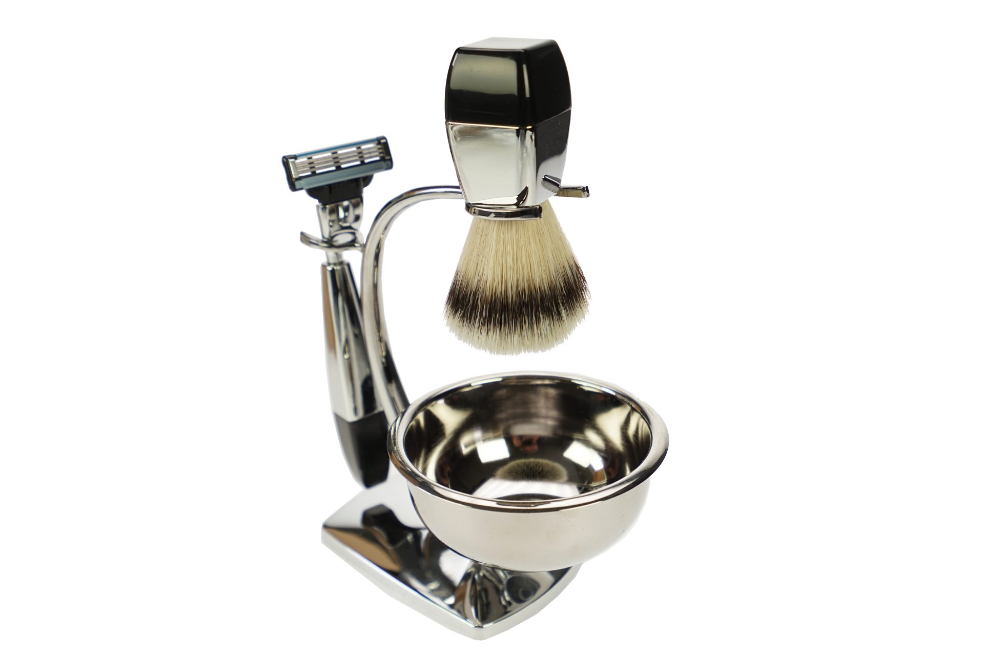 Fantasia Beauty Rasierset Rasier-Set, mit Schale silber/schwarz, 1-tlg.