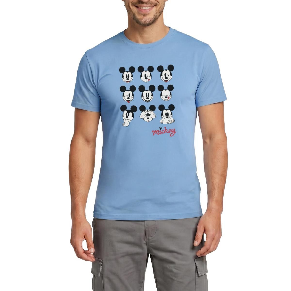 Spreadshirt T-Shirt Mickey & Minnie Mickey Mouse Gesichtsausdrücke Männer T-Shirt (1-tlg)