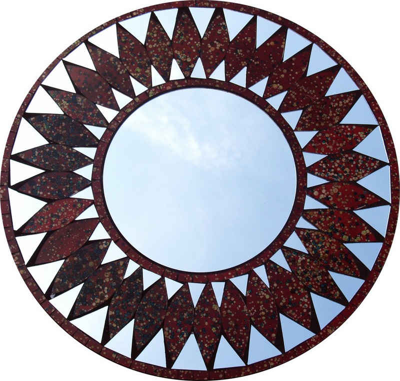 Guru-Shop Декоративне дзеркало Mosaikspiegel - Sonne rot