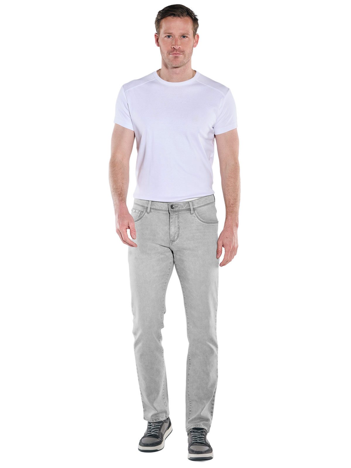 Engbers Stretch-Jeans Herren Jeans 5-Pocket Superstretch, Hellgrau