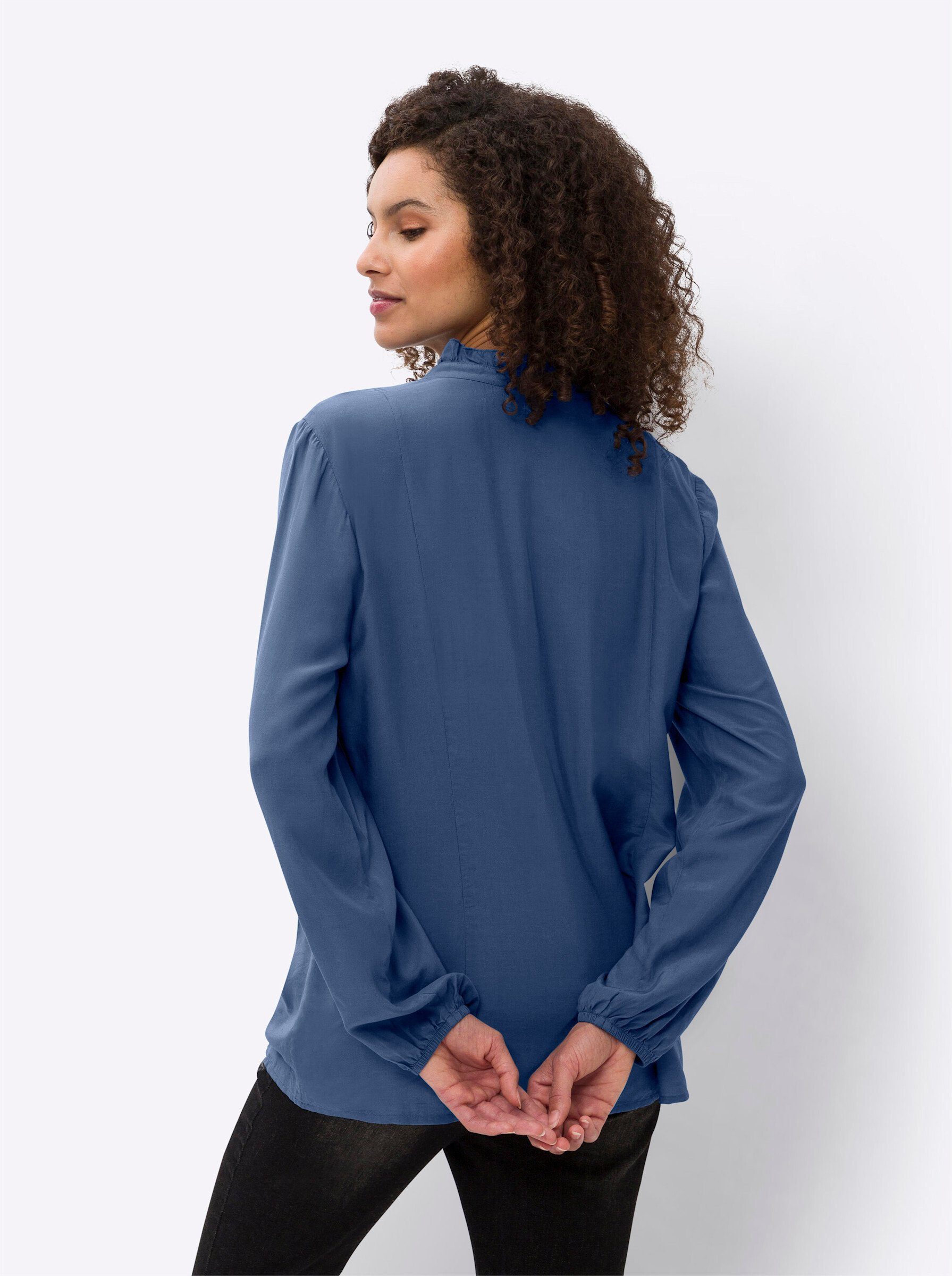 heine Klassische Bluse Volantbluse . günstig online kaufen
