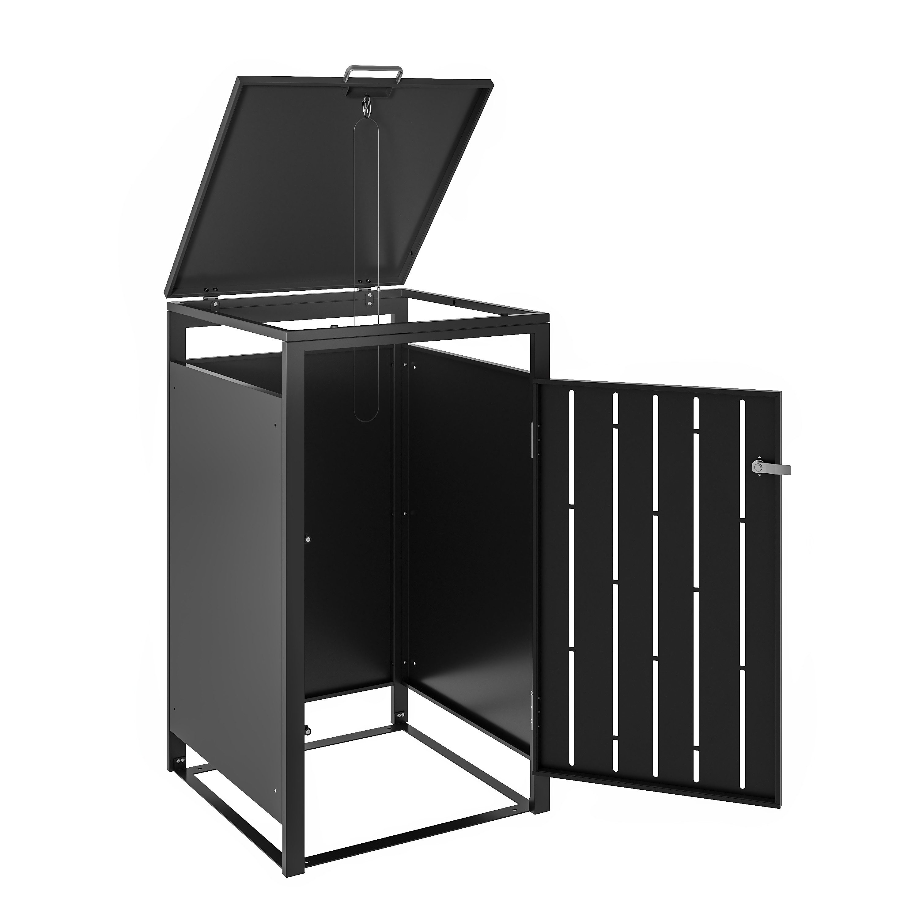 Green Yard Mülltonnenbox Mülltonnenverkleidung abschließbar wetterfest (1 Stück, eine Box, kombinierbar), Stahlrohrrahmen, abschließbar, wetterfest