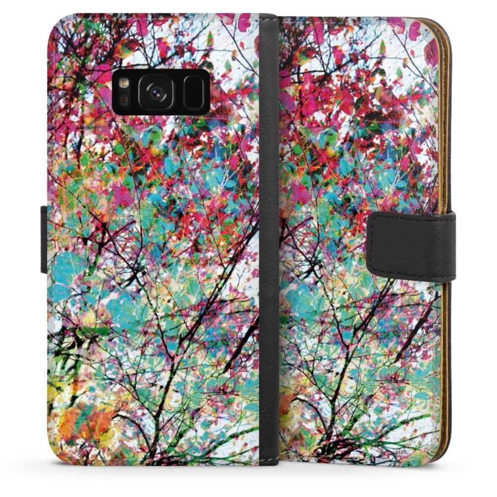 DeinDesign Handyhülle Malerei Blätter Kunst Autumn8, Samsung Galaxy S8 Plus Hülle Handy Flip Case Wallet Cover