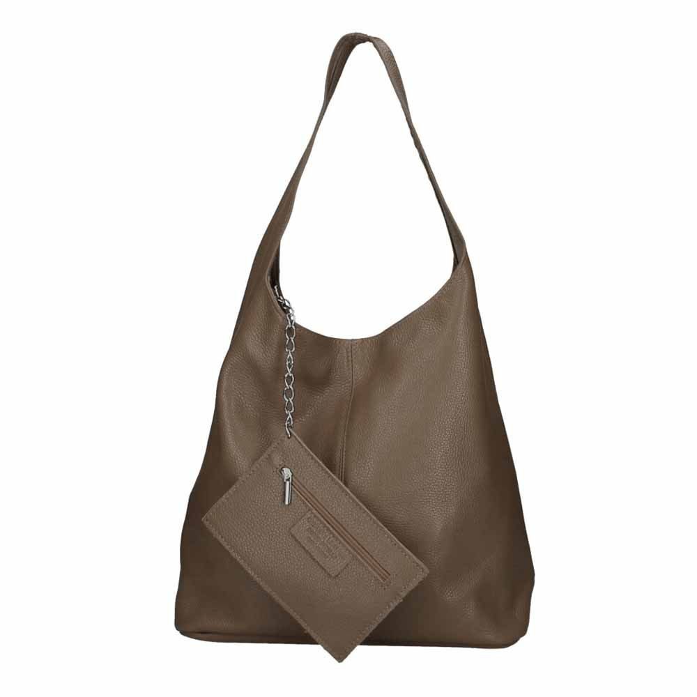 ITALYSHOP24 Shopper Made in Italy XL Damen echtes Leder Tasche Schultertasche Hobo Bag, Umhängetasche Workbag Businesstasche Ledertasche Beuteltasche Freizeit