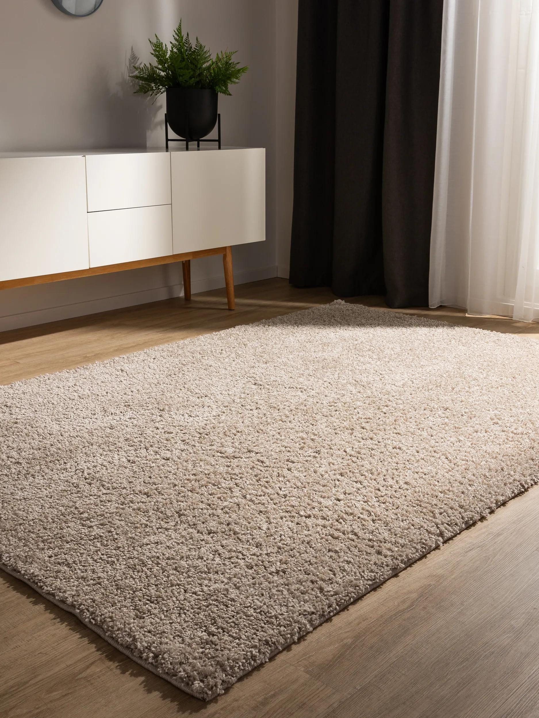 benuta Hochflor-Teppich Soho, rechteckig, Höhe: 31 mm, Teppich Wohnzimmer, Schlafzimmer, Esszimmer, Rutschfest, Waschbar