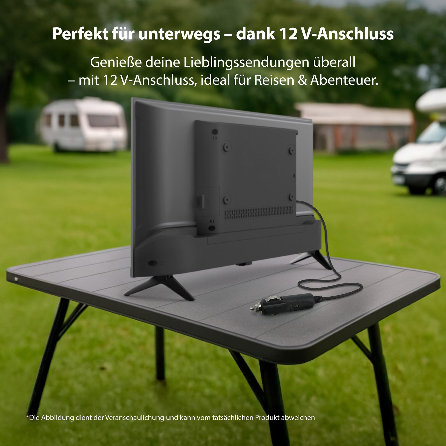Dyon Enter 24 Pro-X-V LED-Fernseher (60 cm/24 Zoll, HD, 24", 12V für Camping, Triple Tuner, CI+, EPG & Hotelmodus)