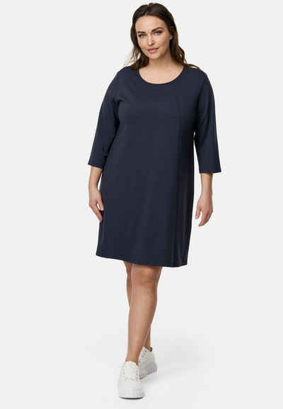 Kekoo A-Linien-Kleid Knielanges Kleid 3/4-Ärmel aus weicher Viskose mit Stretch 'Lilia'