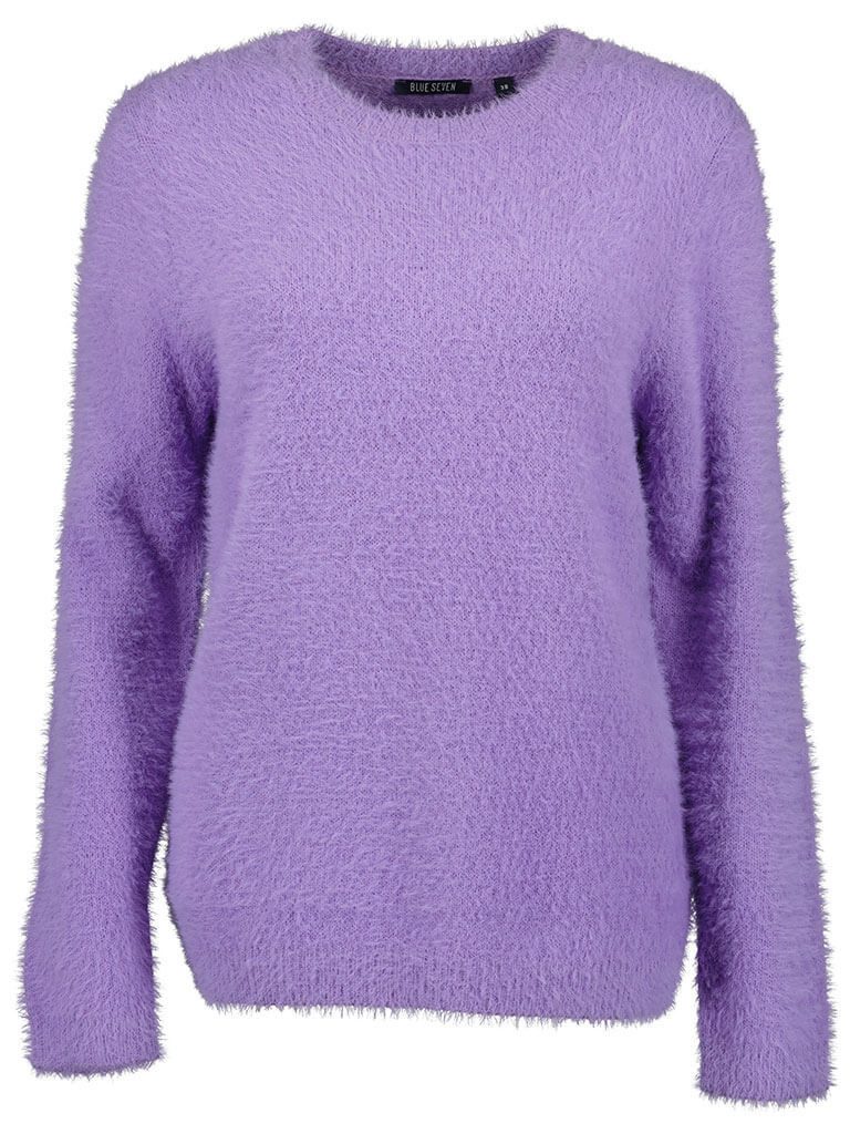 Blue Seven Rundhalspullover Damen Pullover 248137 mit Rundhals - Strickpullover Winterpullover Flauschige und weiche Strickoptik, Gerade & angenehm lockere Passform
