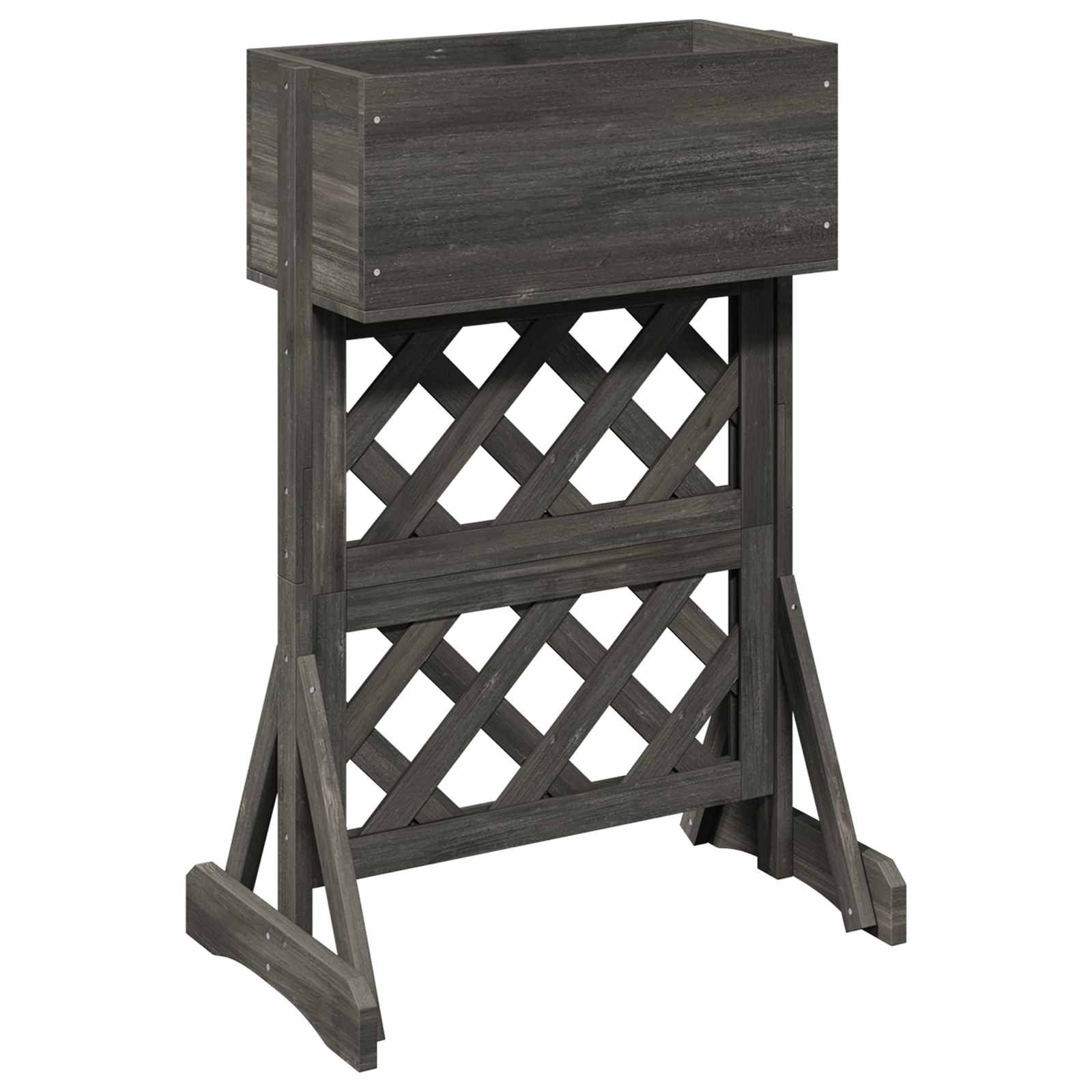 vidaXL Blumentopf Vertikales Gartengitter Grau 48 x 30 x 70,5 cm (1 St)