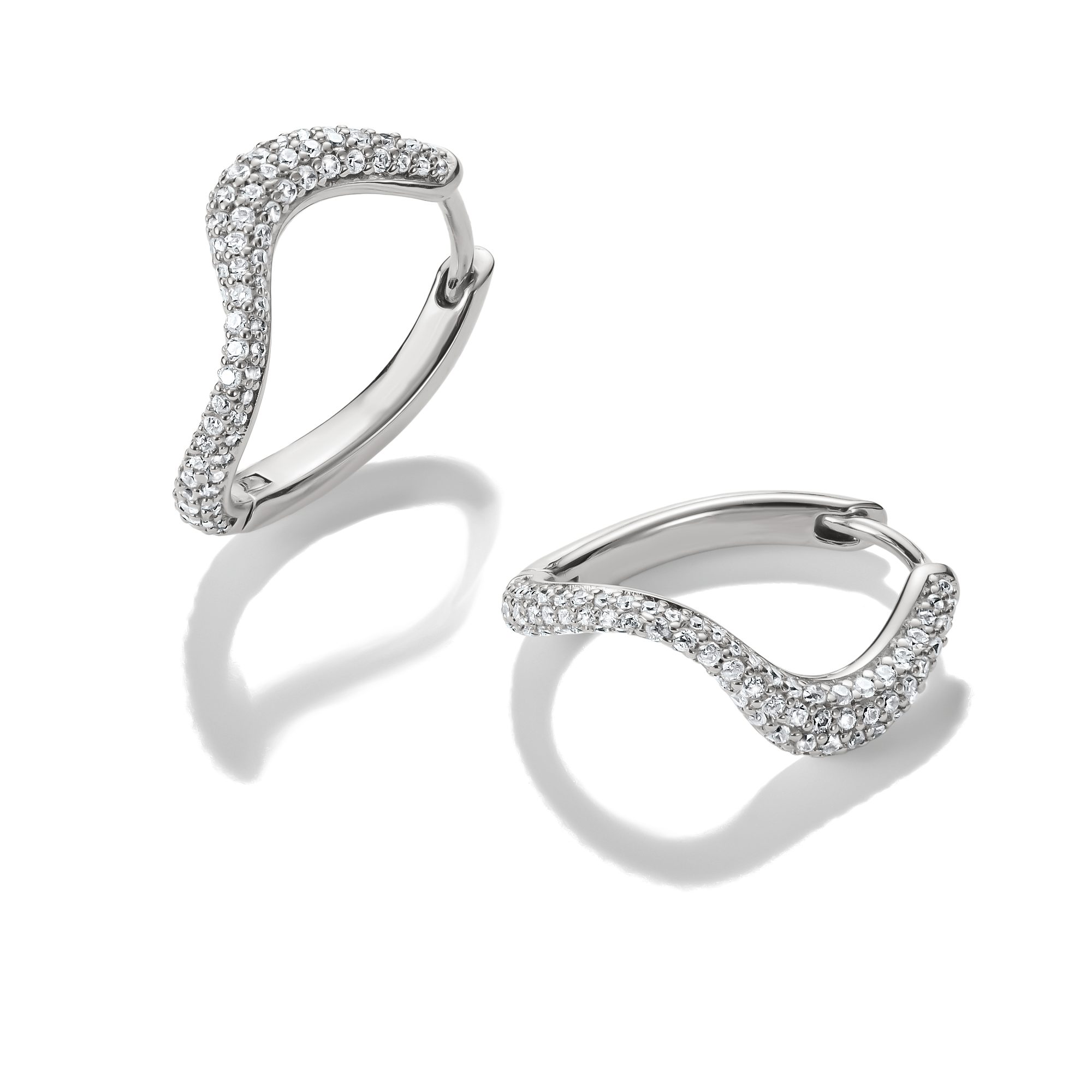 THOMAS SABO Paar Creolen Fluid Elegance Creolen Pavé, mit Zirkonia (synth)