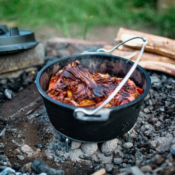 BBQ-Toro Grilltopf Dutch Oven DO12P, 13,6 L Premium Gusseisen Kochtopf, Gusstopf, Gusseisen (3-tlg)