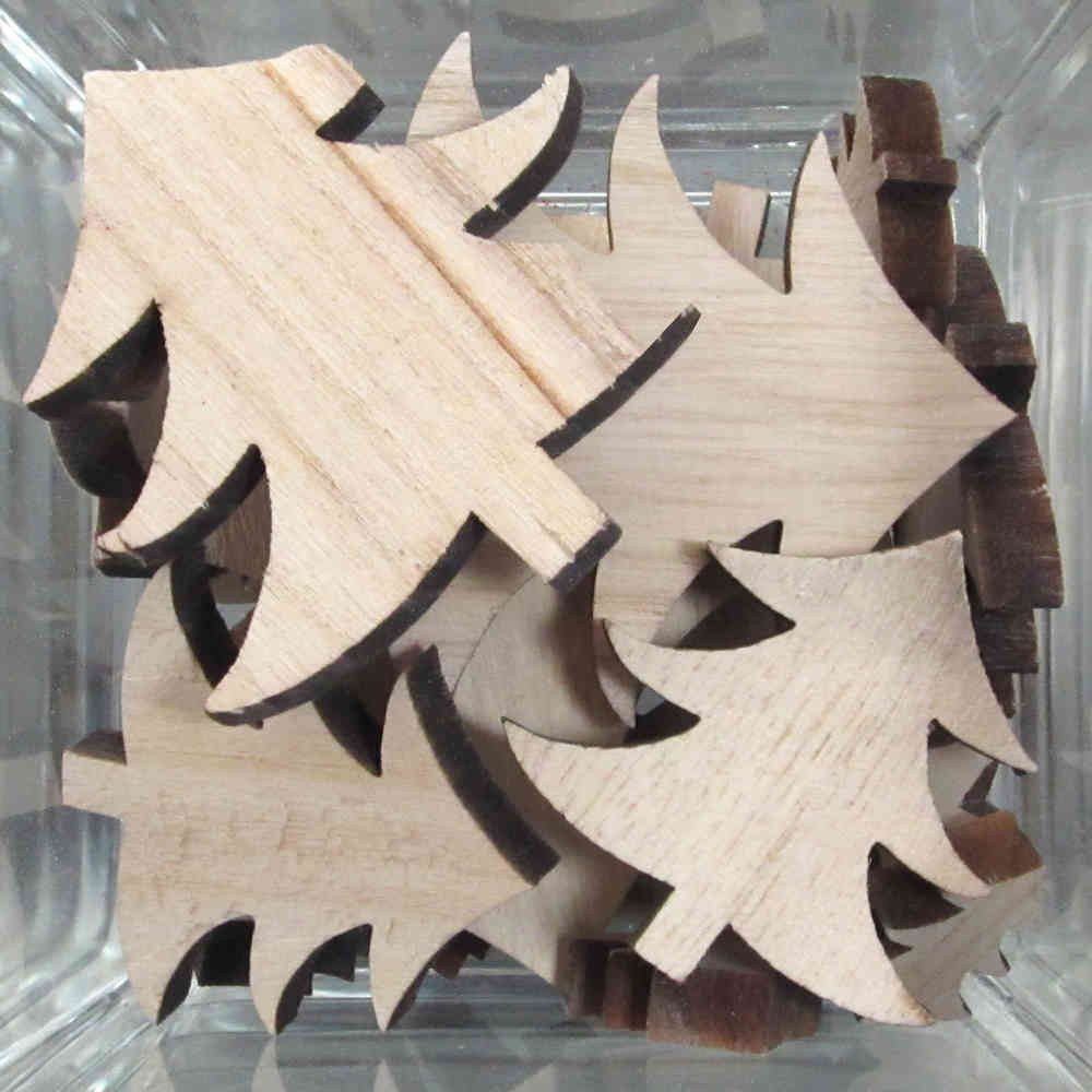 Gasper Streudeko Holz-Streudeko, 28 Bäume. Holzbaum, Tanne, Winterdeko