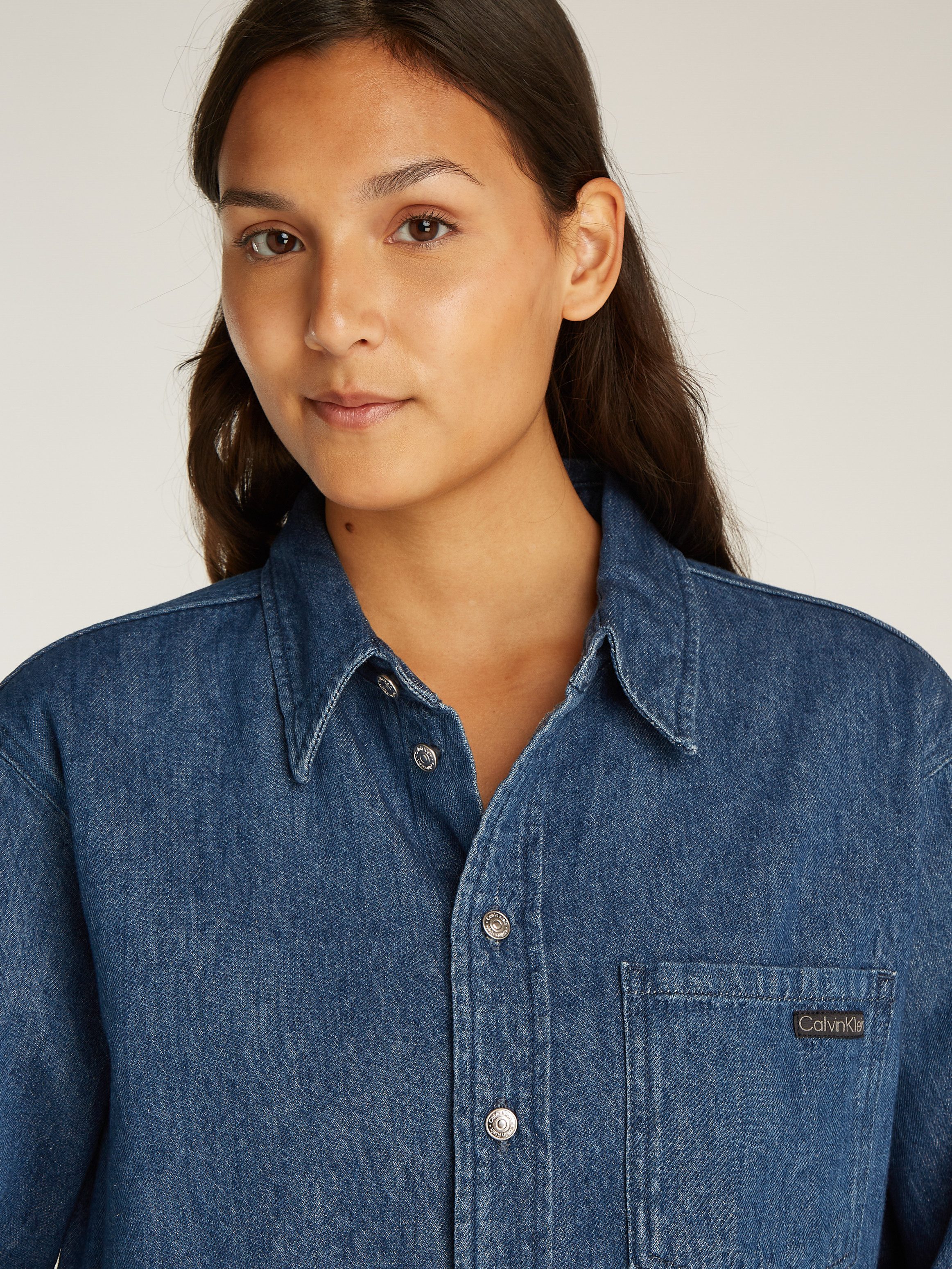 Calvin Klein Jeans Jeansbluse CROPPED DAD günstig online kaufen
