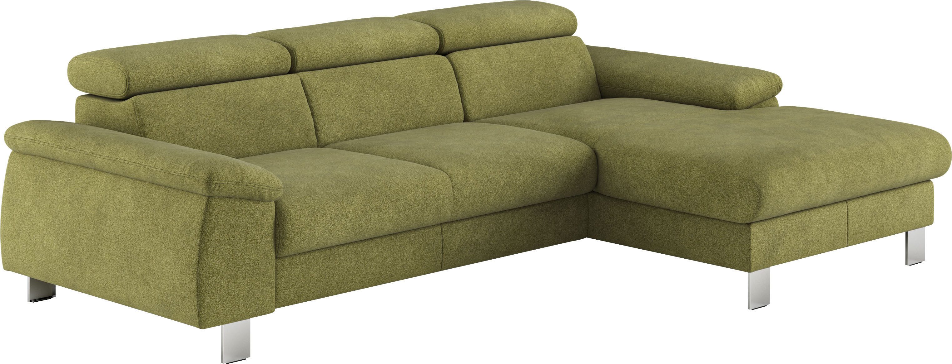 COTTA Ecksofa Komaris L-Form, B: 244 cm, mit Kopfteilverstellung, optional Bettfunktion, Bettkasten & Licht