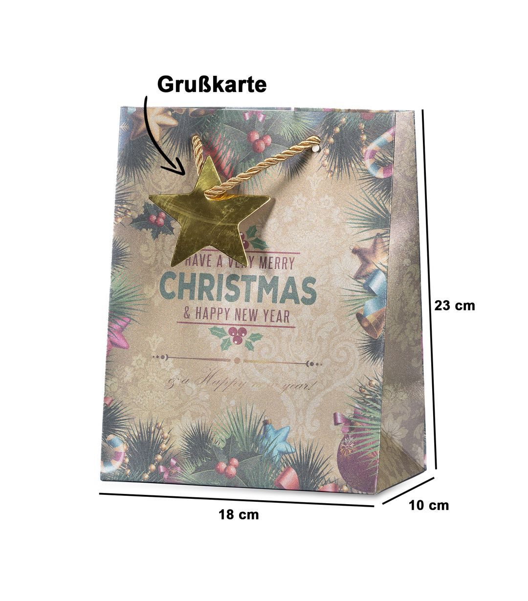 laro Geschenkbox Laro Geschenktaschen Geschenktüten Weihnachten 10/20/40/100stk Medium (40 St)
