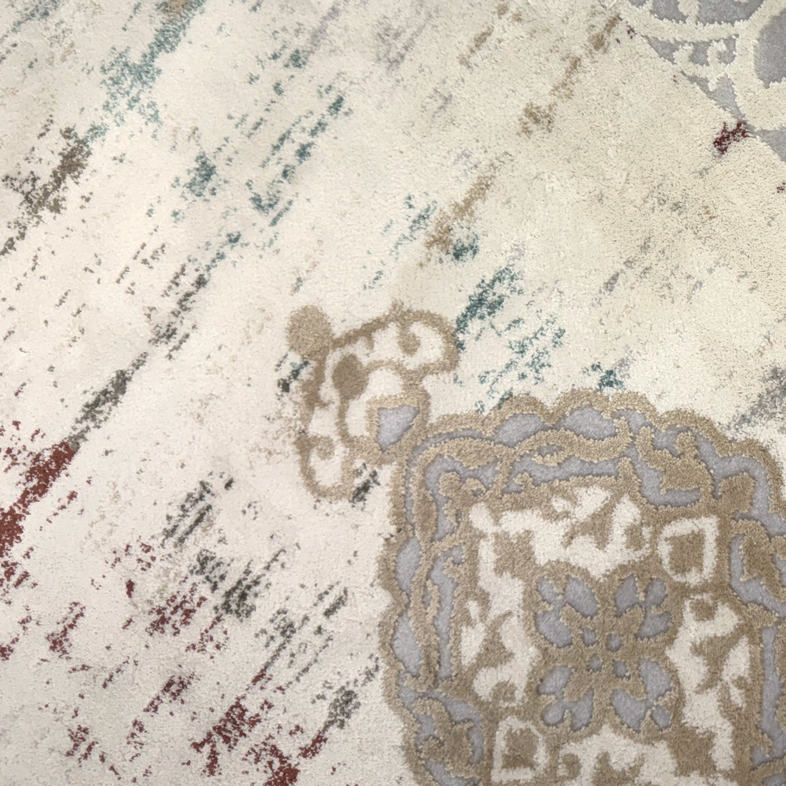 TeppichHome24 Teppich Gebetsteppich mit arabischer Kalligrafie und Ornamentmotiv in Creme, rechteckig