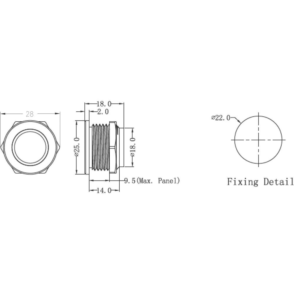 Renkforce Türklingelknopf Renkforce Edelstahl, 24 RF-4707816 1fach mit Weiß Piezo Klingeltaster