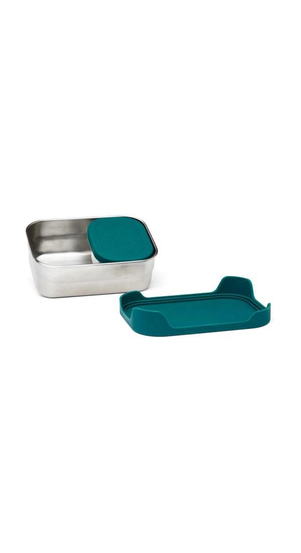 ergobag Lunchbox Edelstahl Brotdose, Edelstahl, (Edelstahl Brotdose, 3-tlg., 1x Brotdose, 1x Trennfach), spülmaschinengeeignet bis 45 Grad, Handwäsche empfohlen