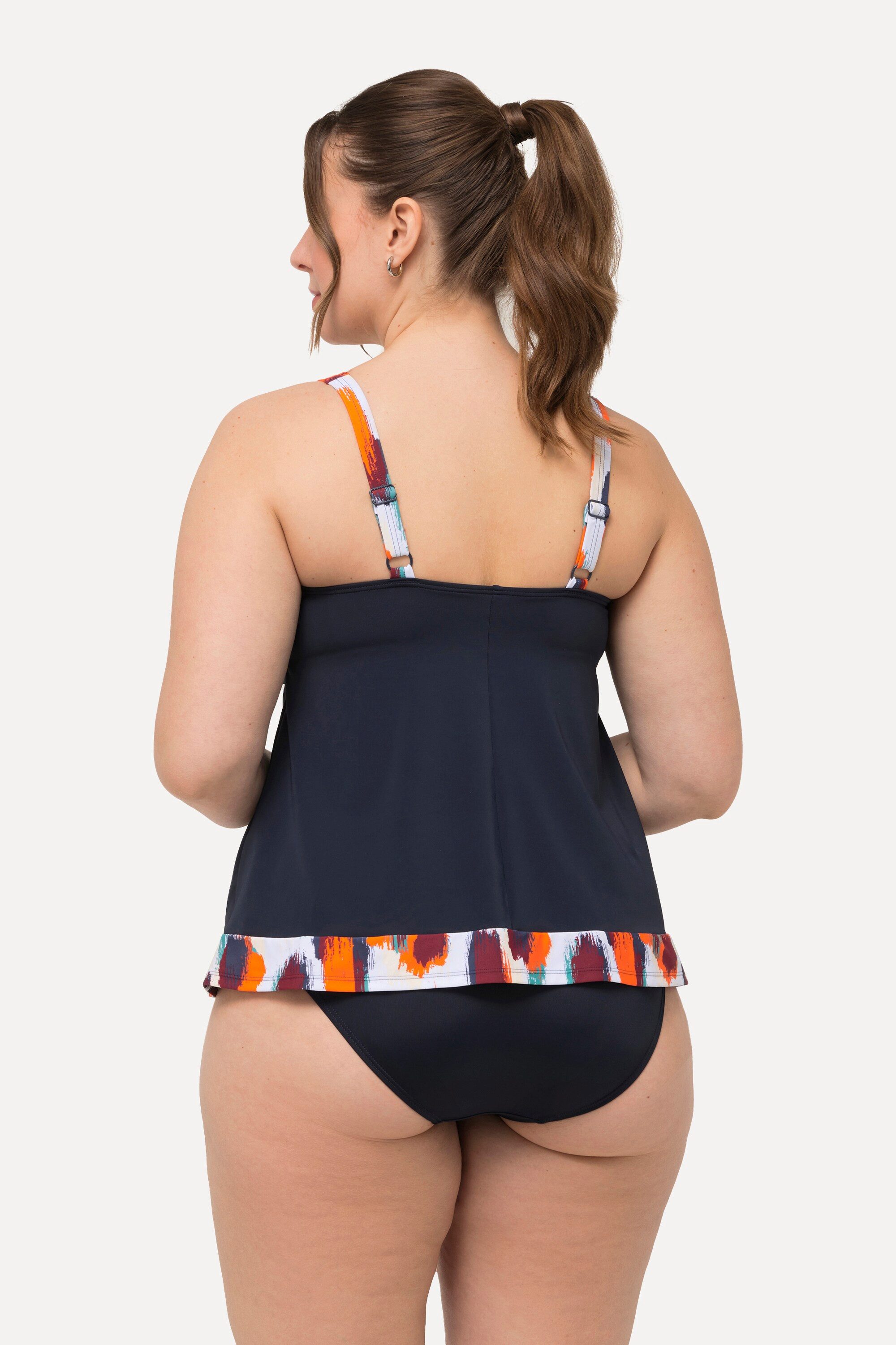 Ulla Popken Tankini Tankini Fleckenmuster Softcups Träger verstellbar