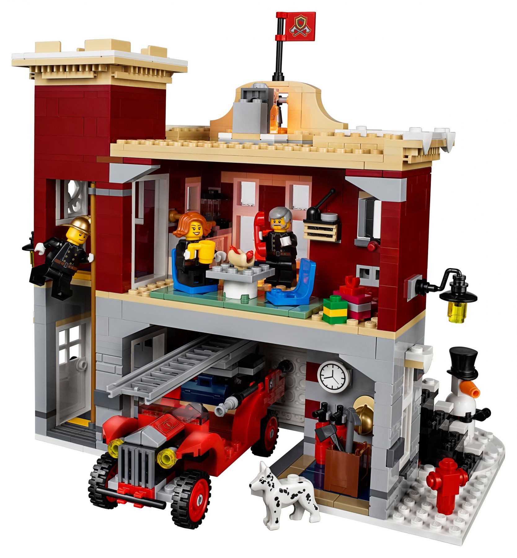 LEGO® Creator - Winterliche Feuerwache (10263) Konstruktions-Spielset, (10263 St., LEGO 10263), Inkl. 6 Minifiguren