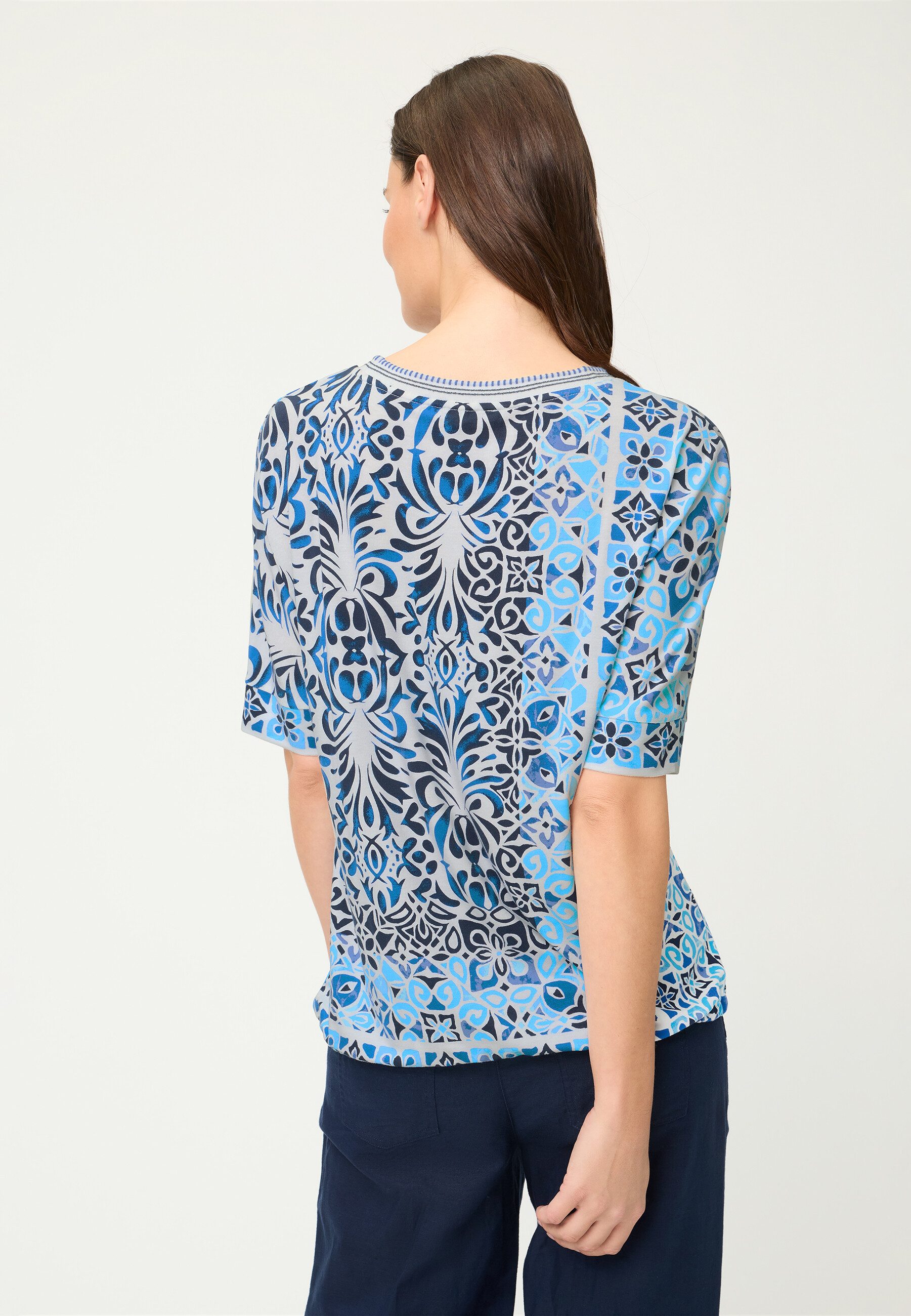 Olsen T-Shirt Shirt mit Panneaux-Print